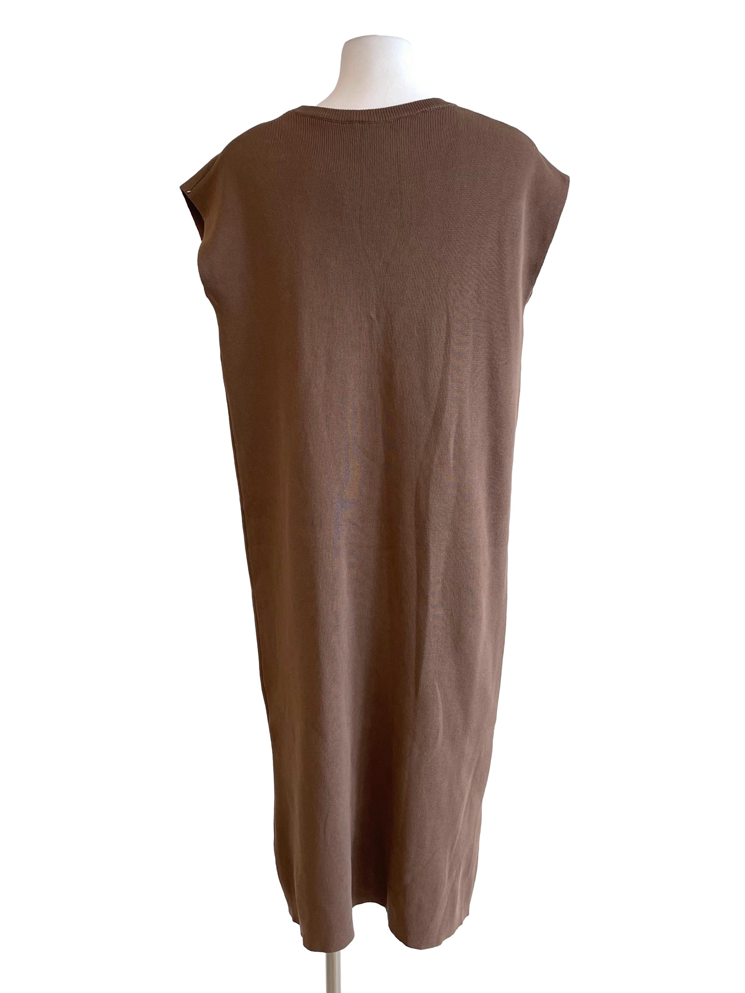 Coffee Straight Baggy Knit Dress