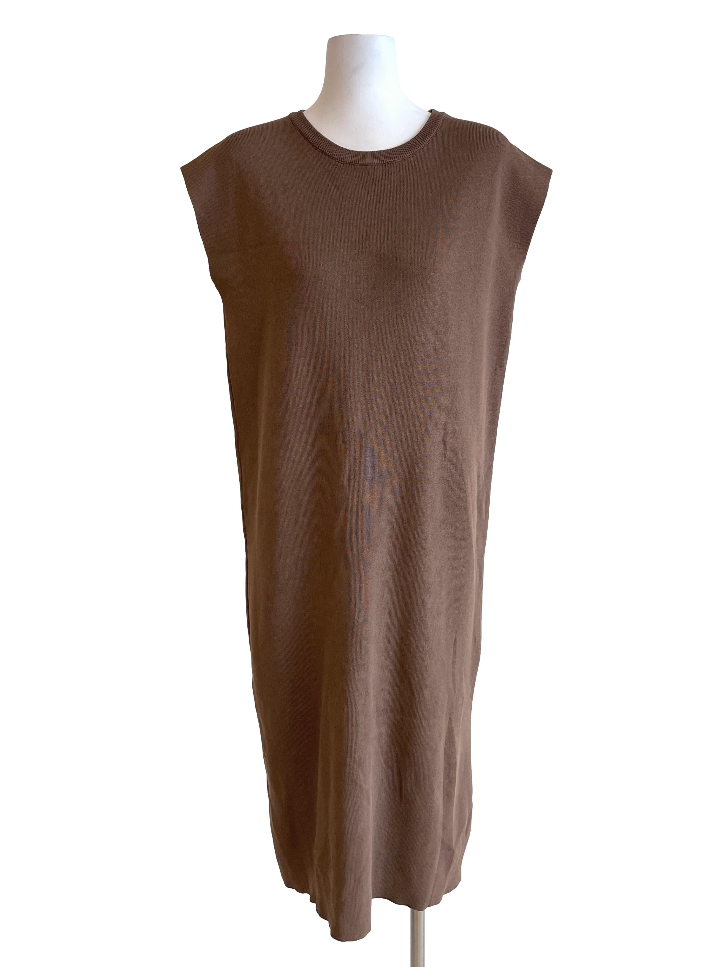 Coffee Straight Baggy Knit Dress
