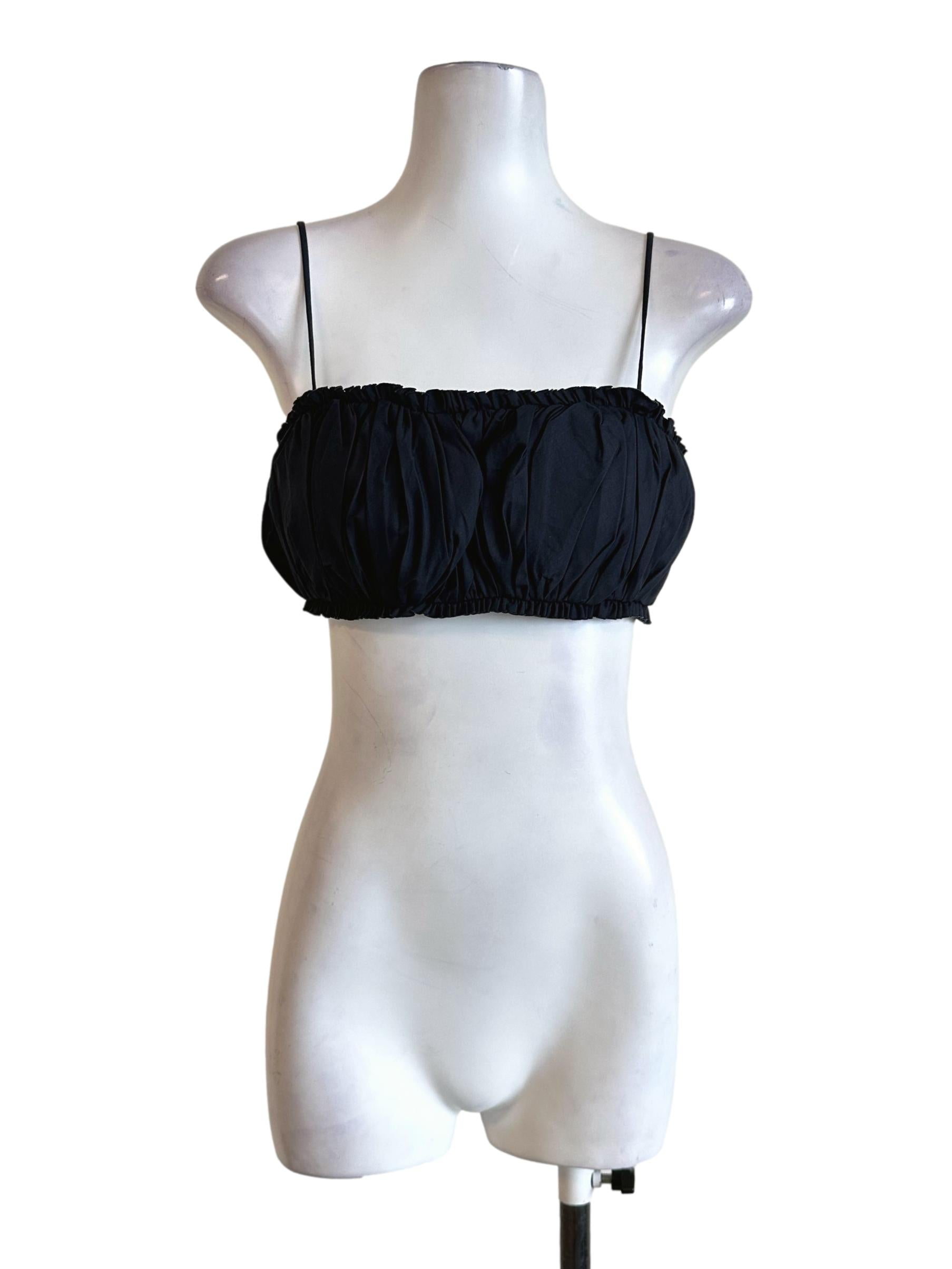 Blue Black Padded Sleeveless Top LB