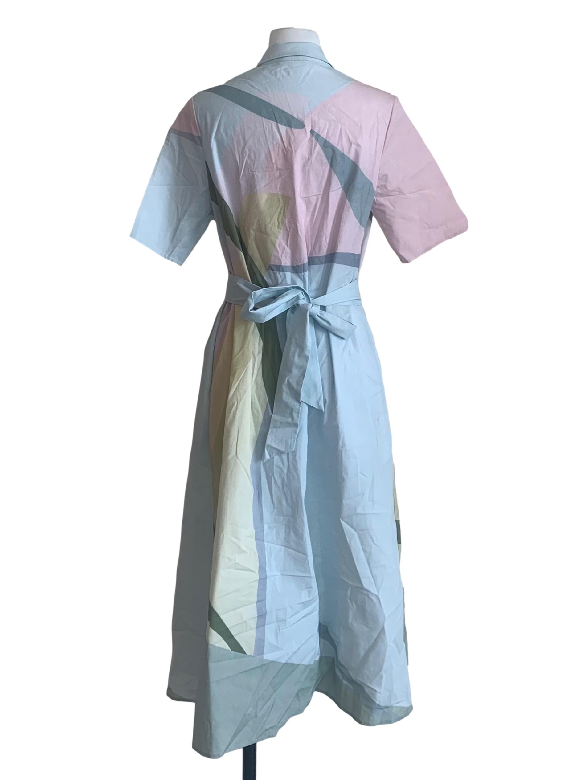 Mountains Cotton Button-Down Dress OSN