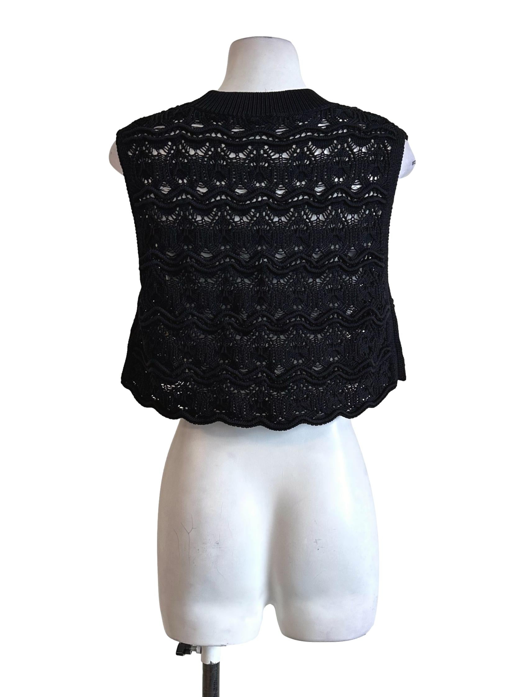 Black Embroidery Pattern Top