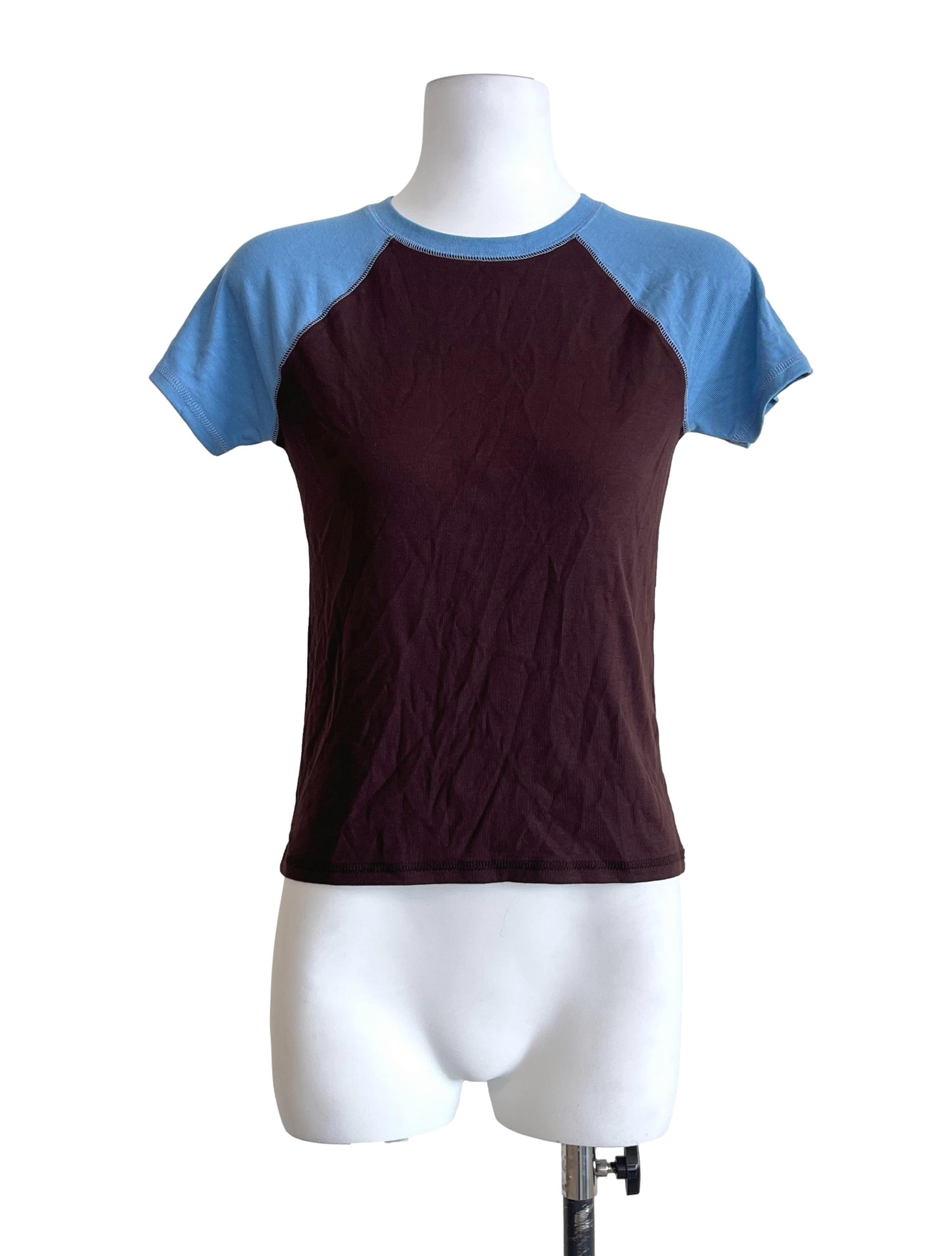 Penny Brown Halter Short Sleeve Top