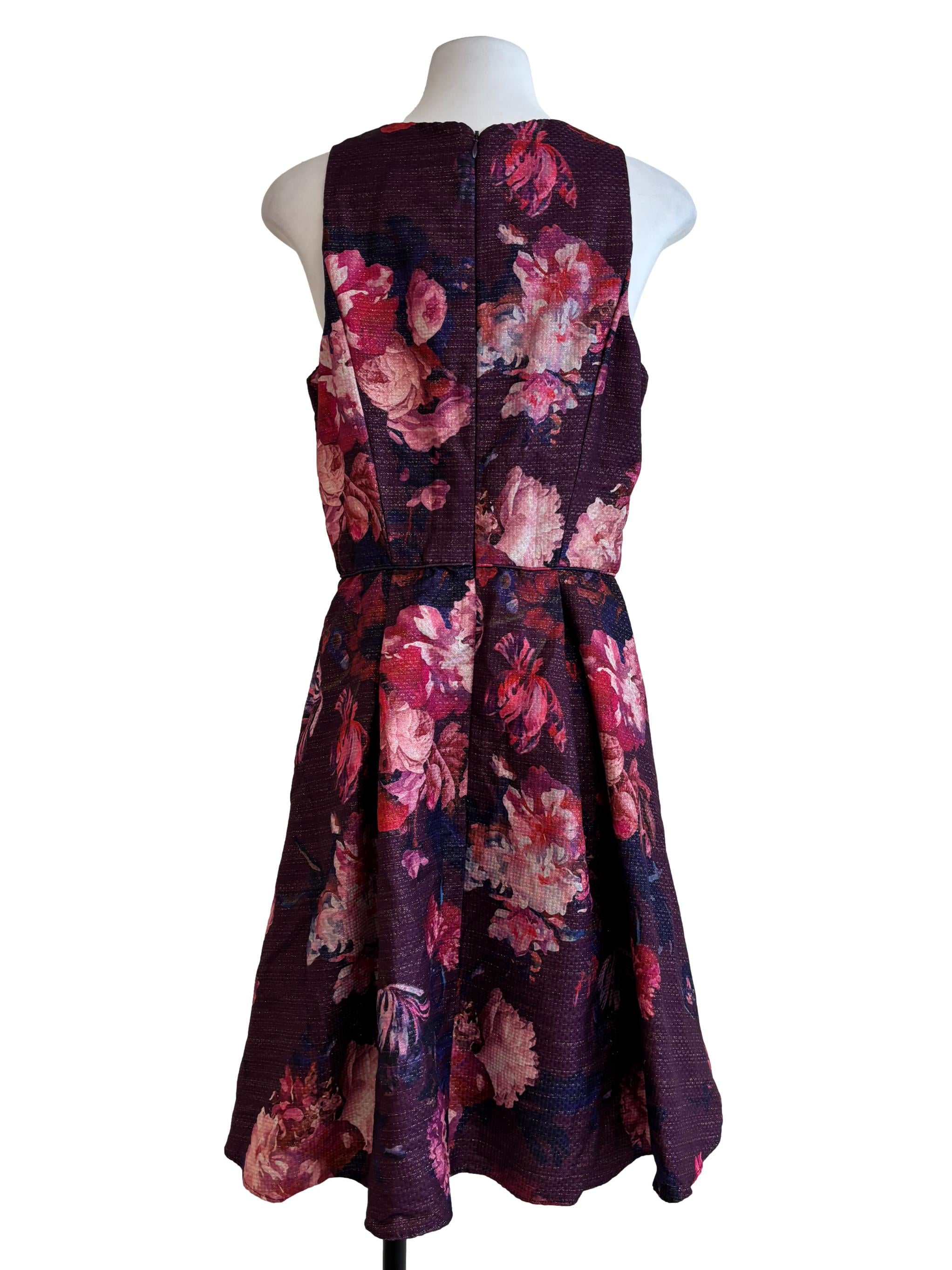 Grape Purple Sleeveless A-Line Dress