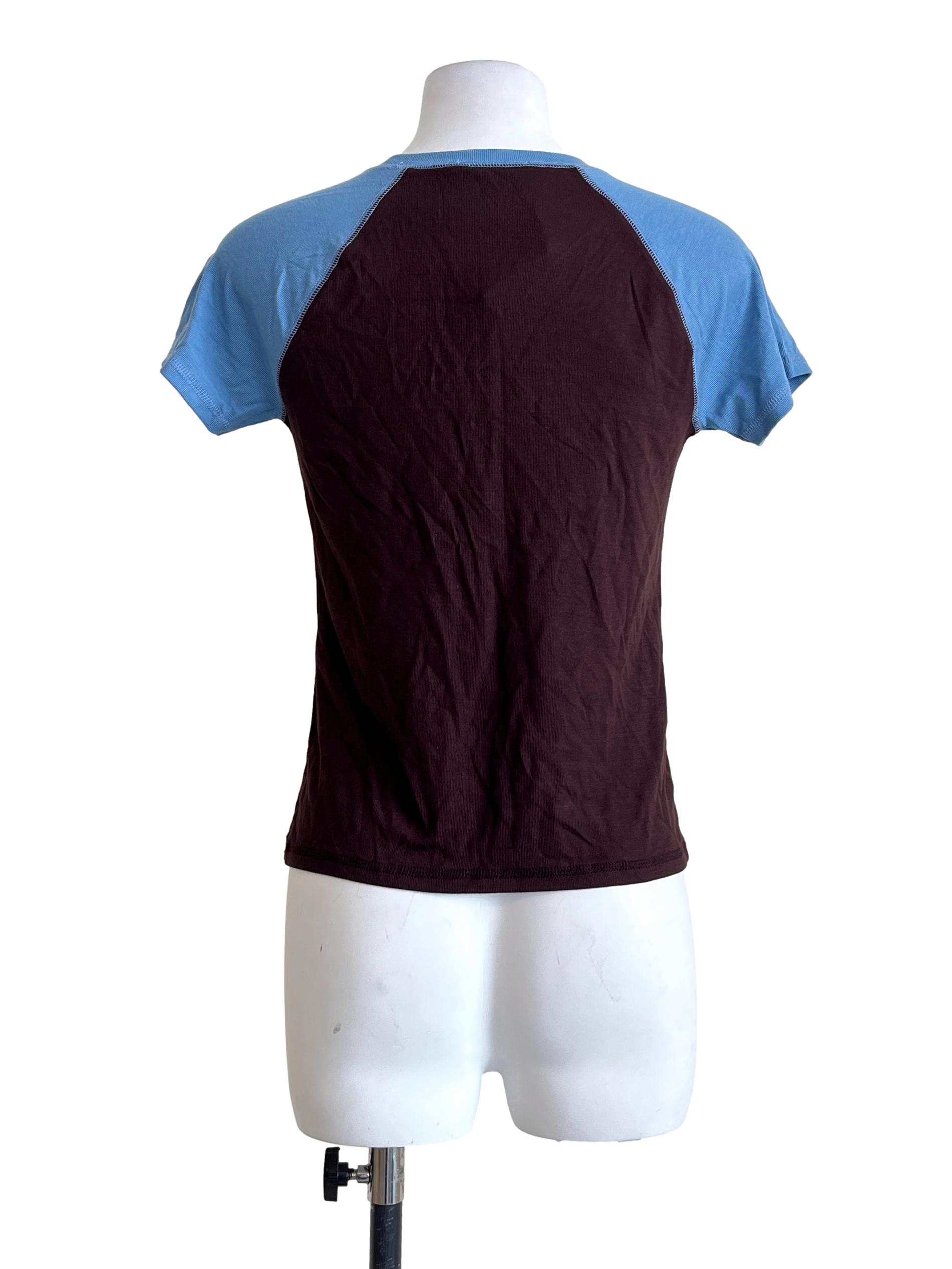 Penny Brown Halter Short Sleeve Top