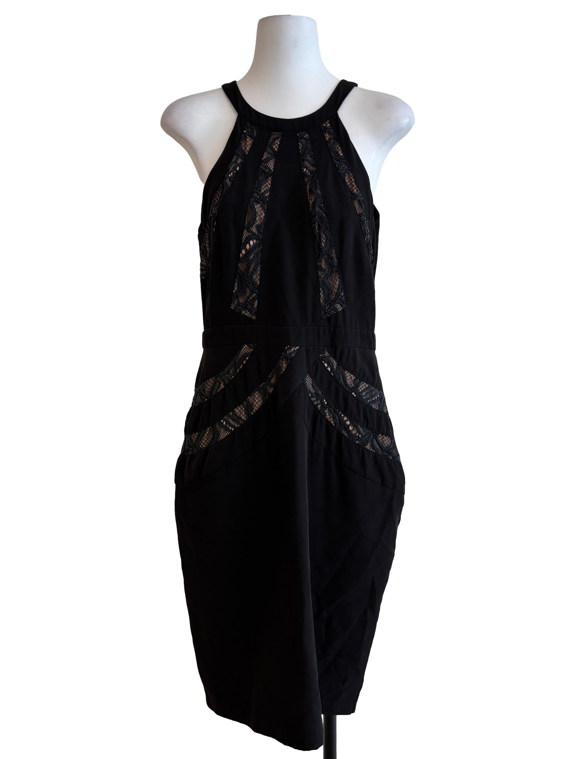 Raven Black Halter Sheath Dress