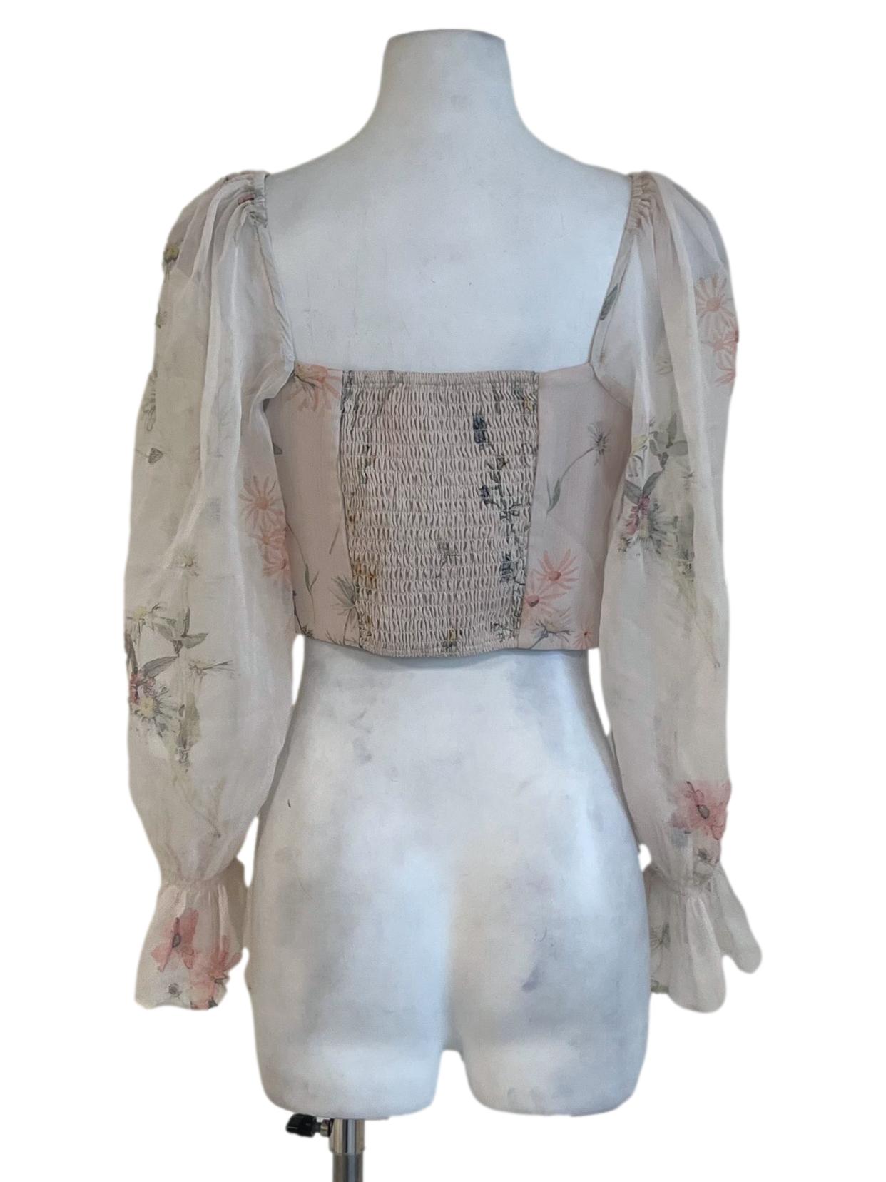 Blush Pink Floral Blouse