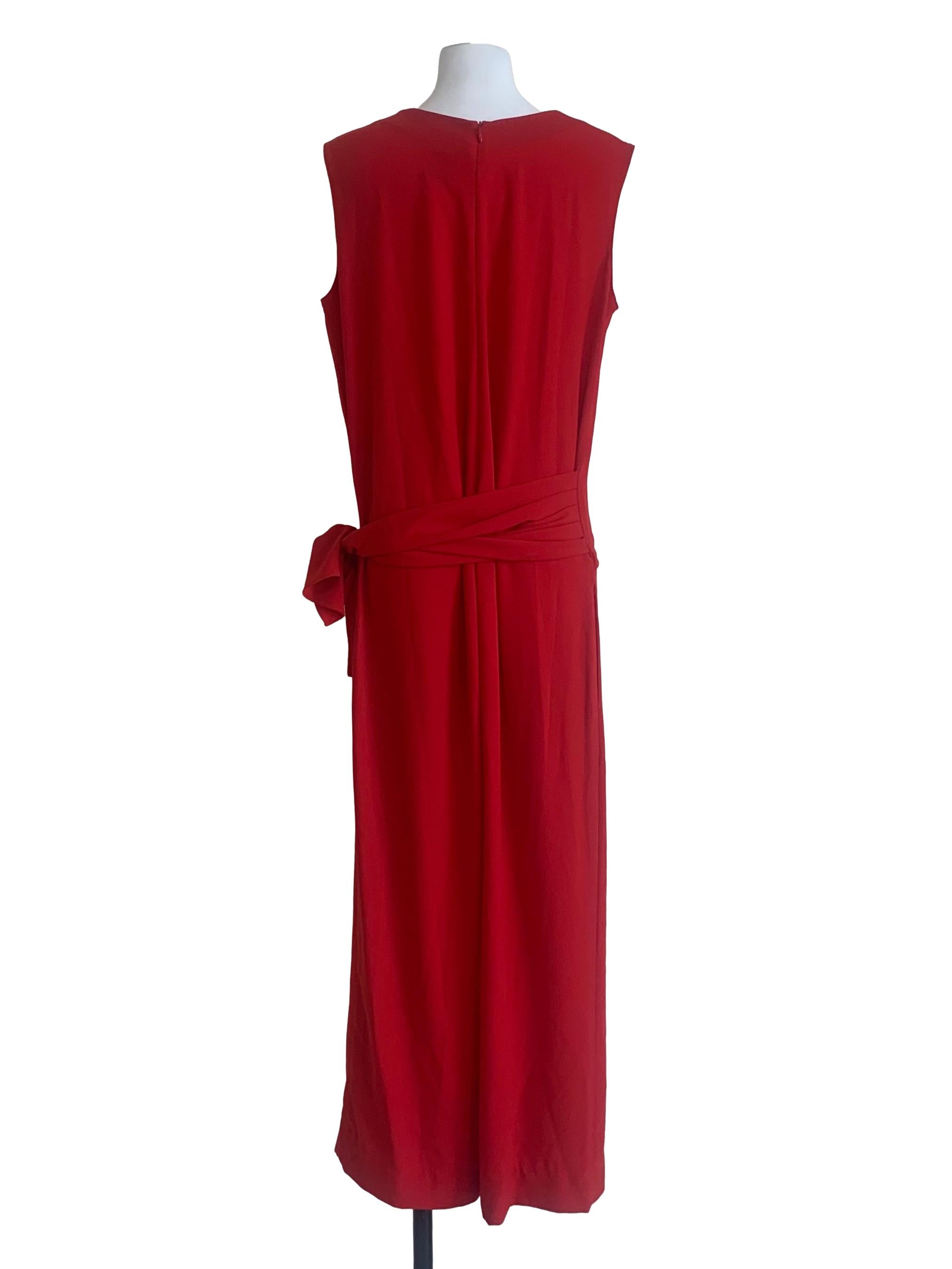 Cherry Red Wide Leg Jumpsuit