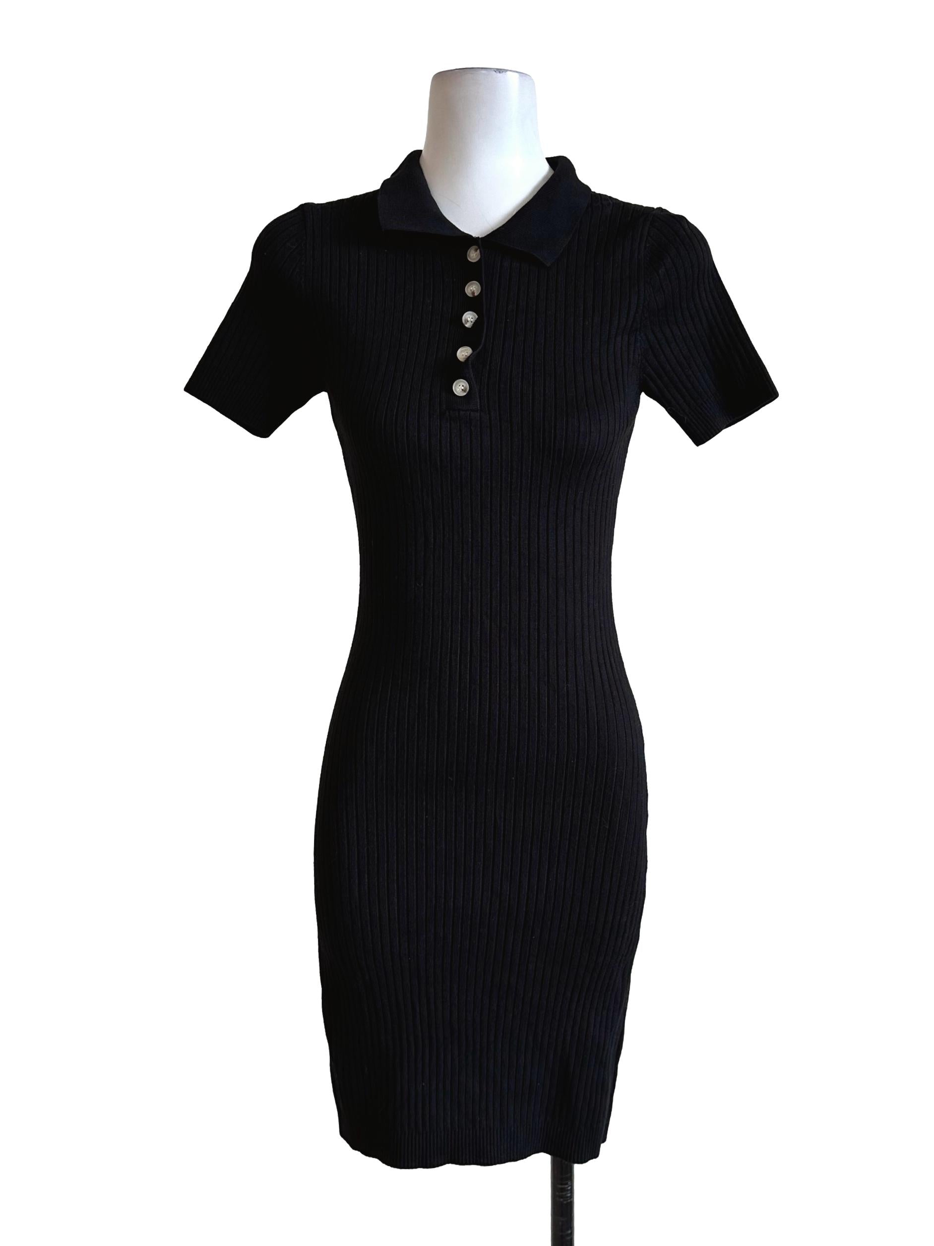 Black Collar Shirt Dress