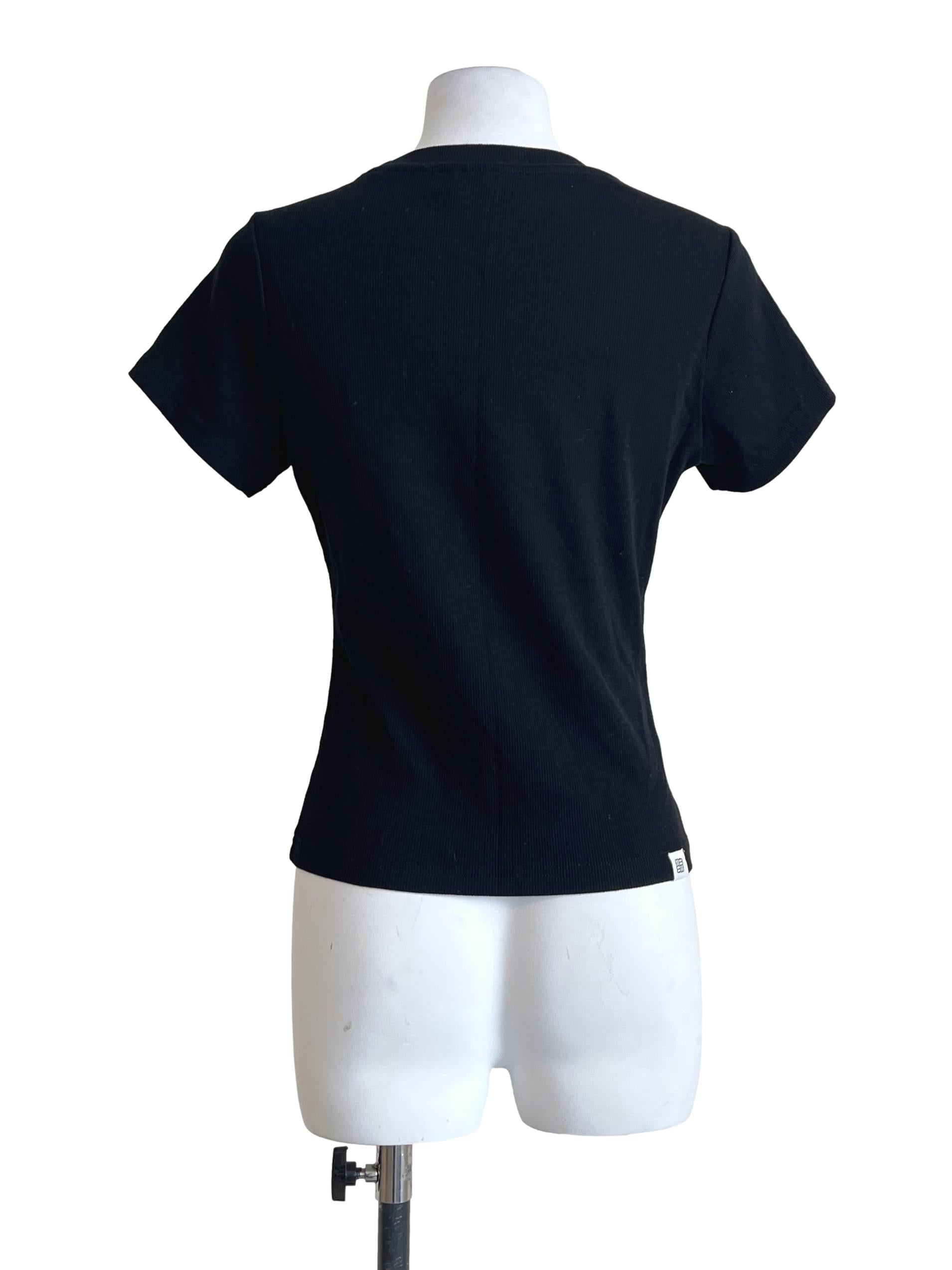 Ink Black Halter Short Sleeve Top