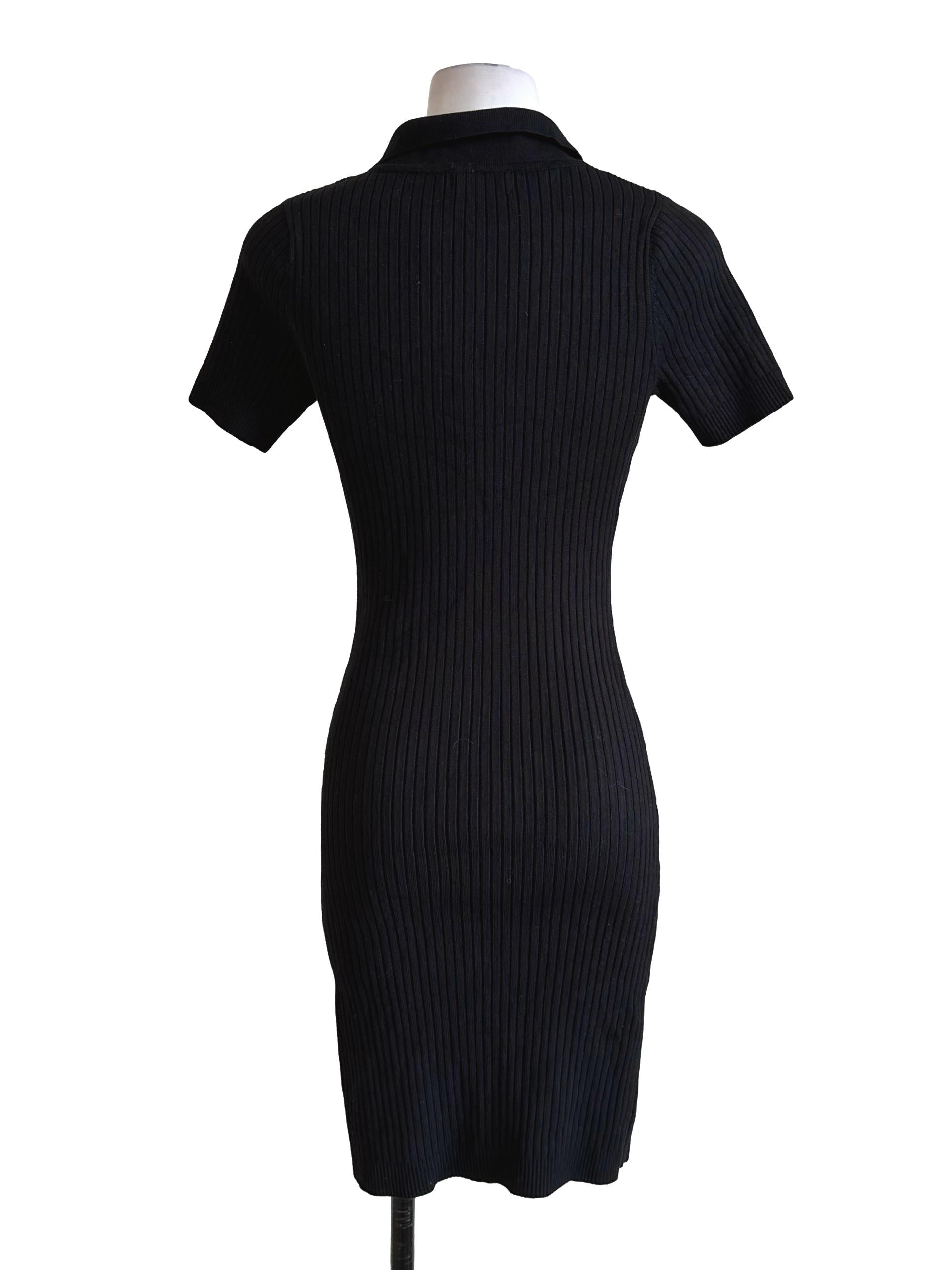 Black Collar Shirt Dress