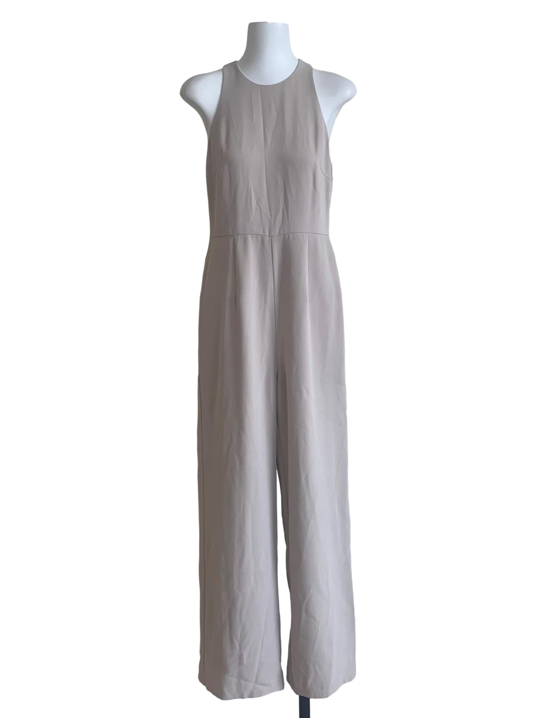 Grey Crepe Longline Jumpsuit OSN