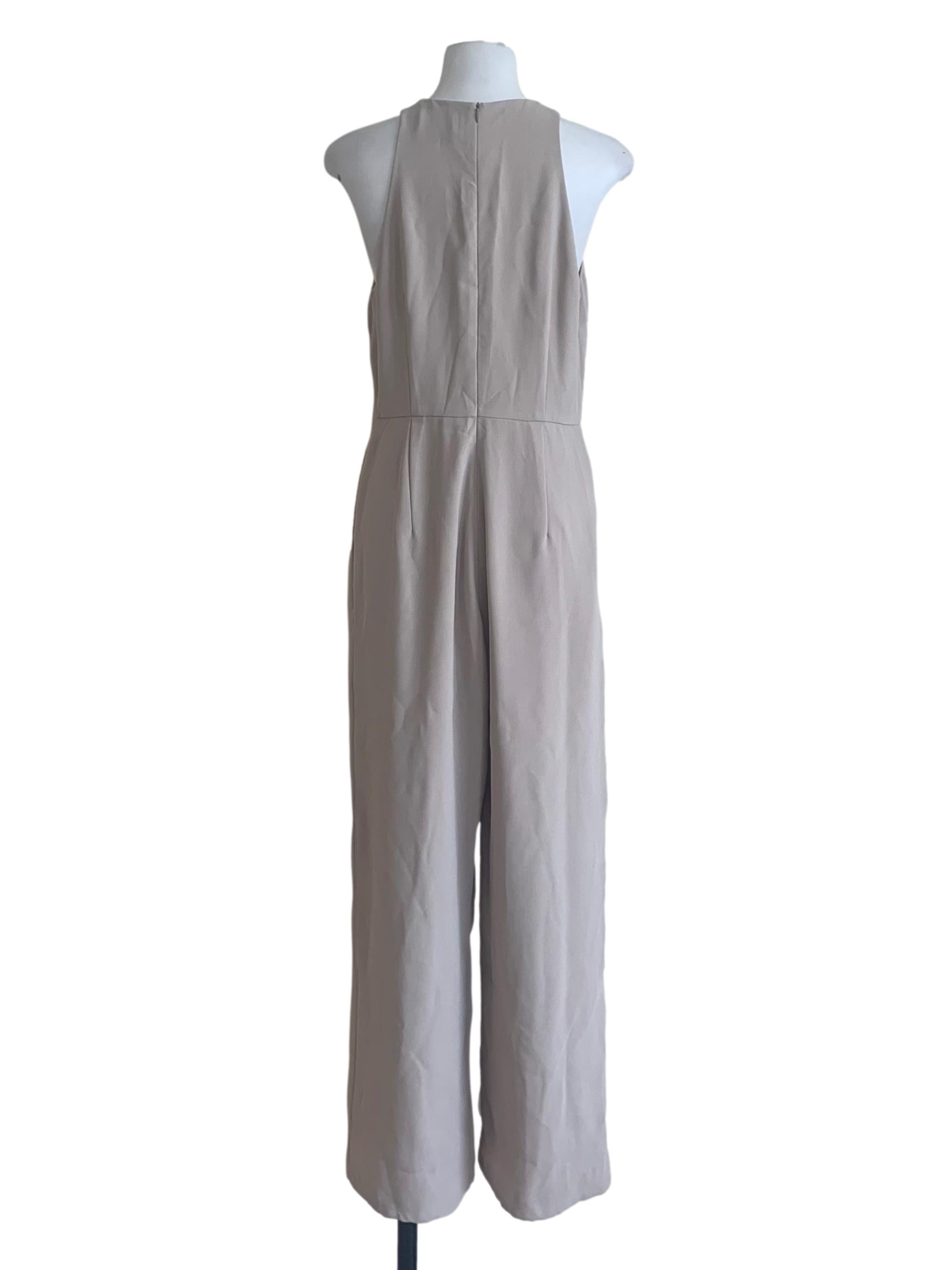 Grey Crepe Longline Jumpsuit OSN