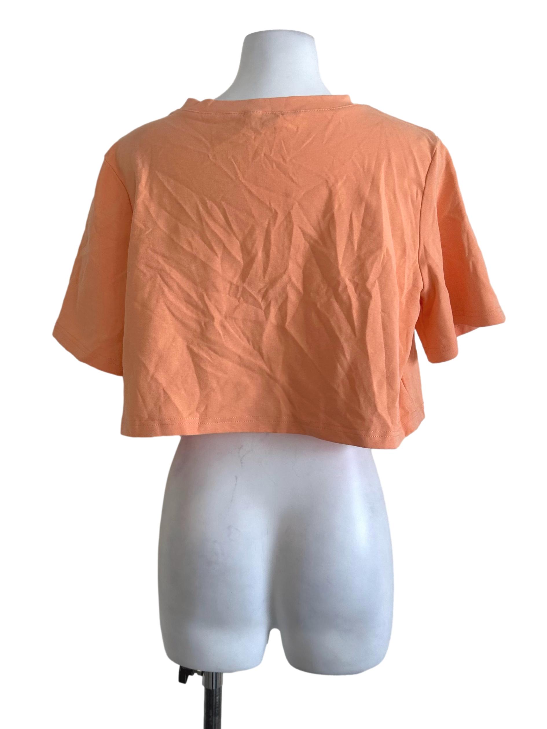 Orange Plain Tee Top