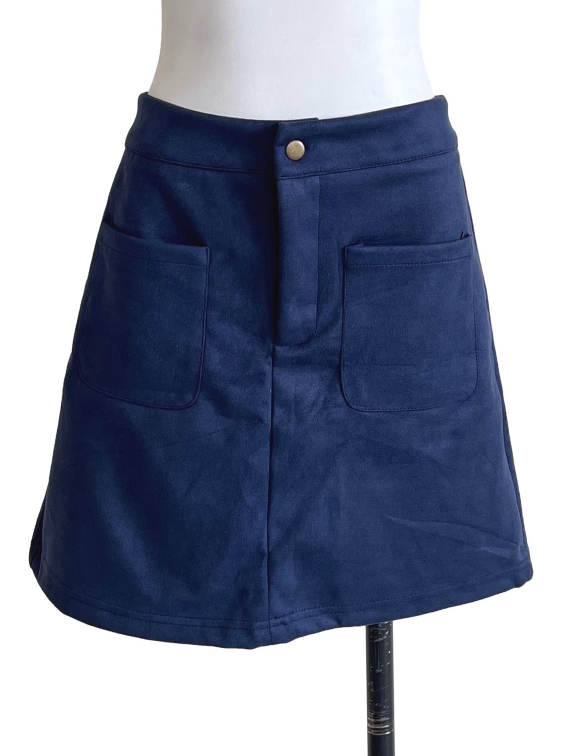 Navy Blue A-Line Skirt