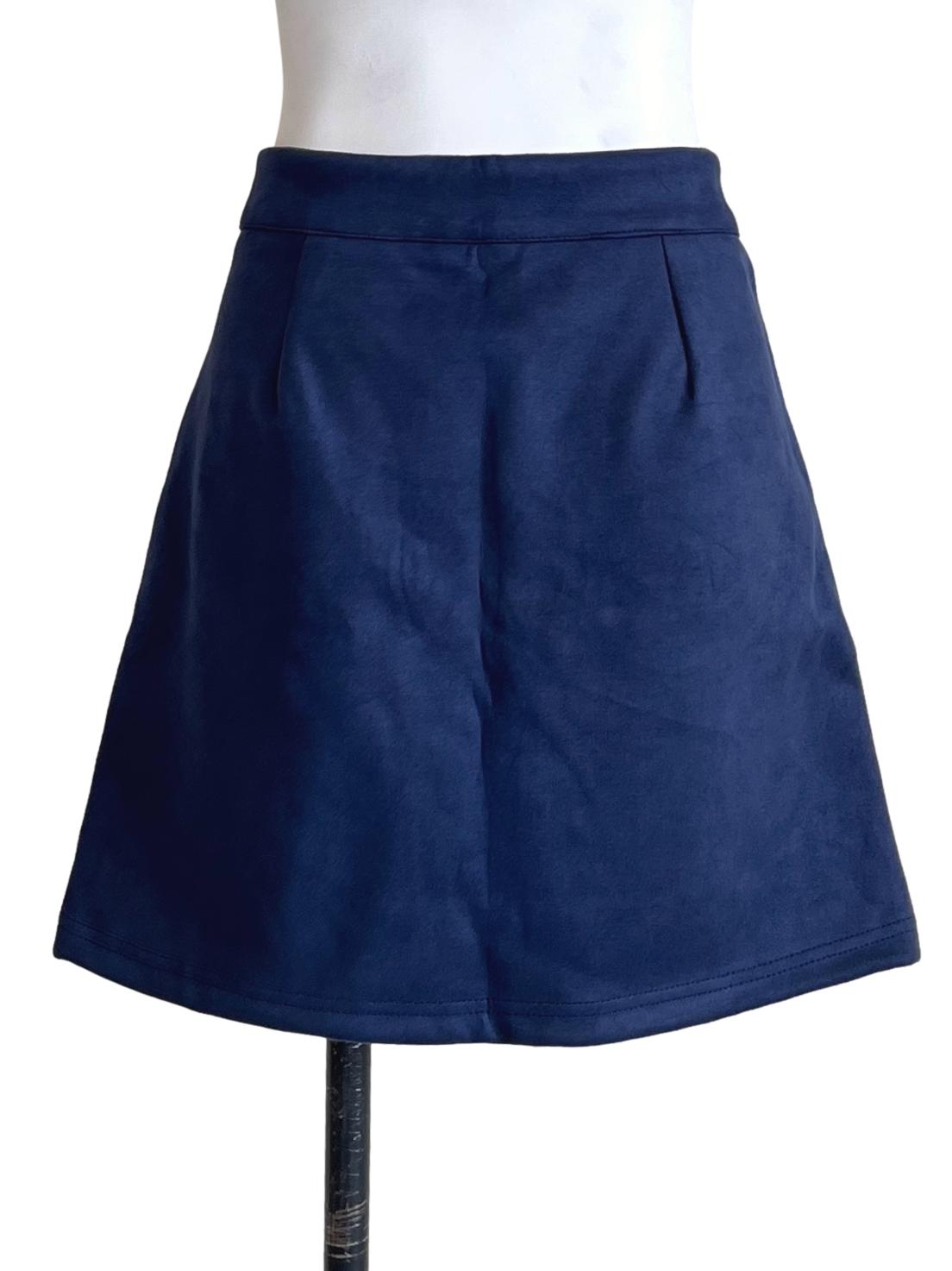 Navy Blue A-Line Skirt