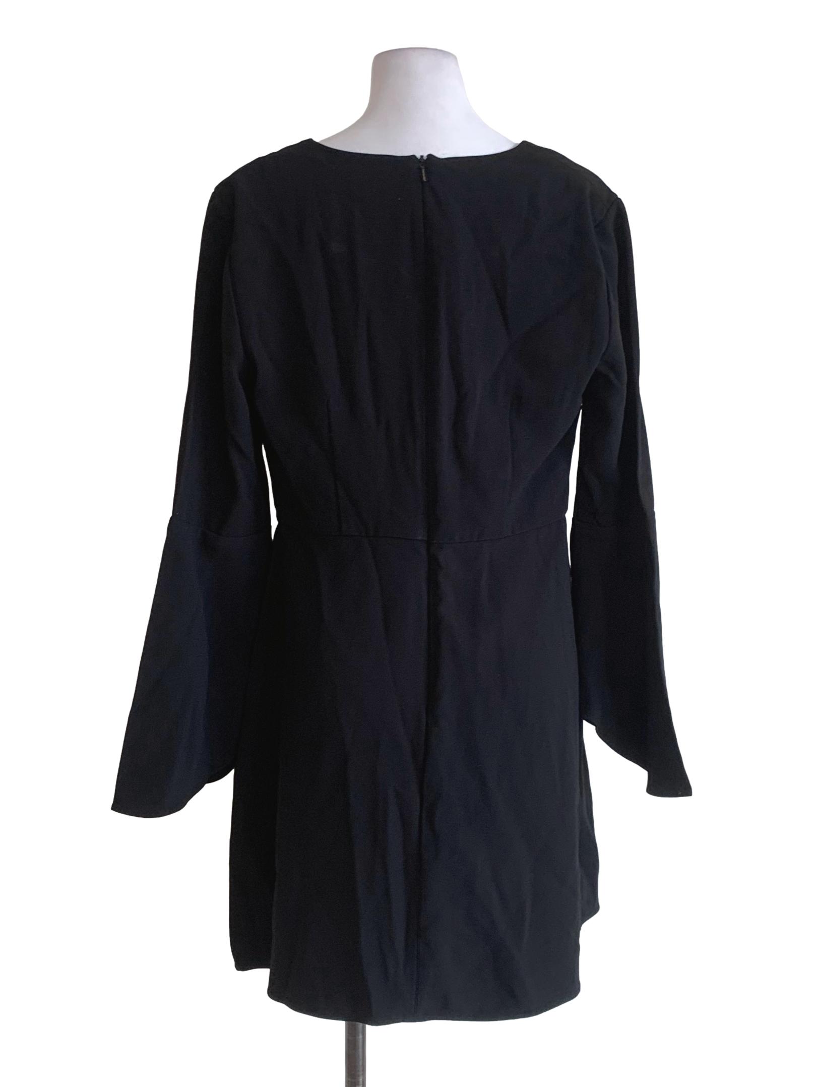 Black Plain Empire Dress
