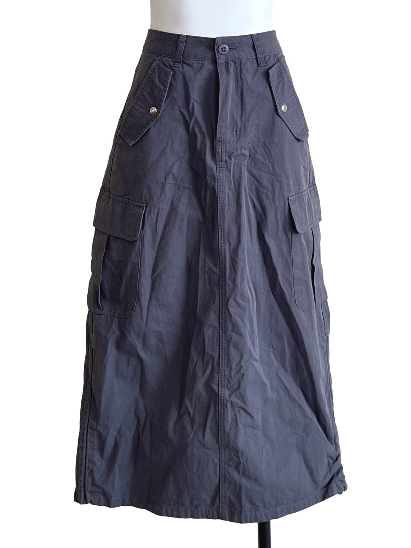 Ash Grey A-Line Skirt
