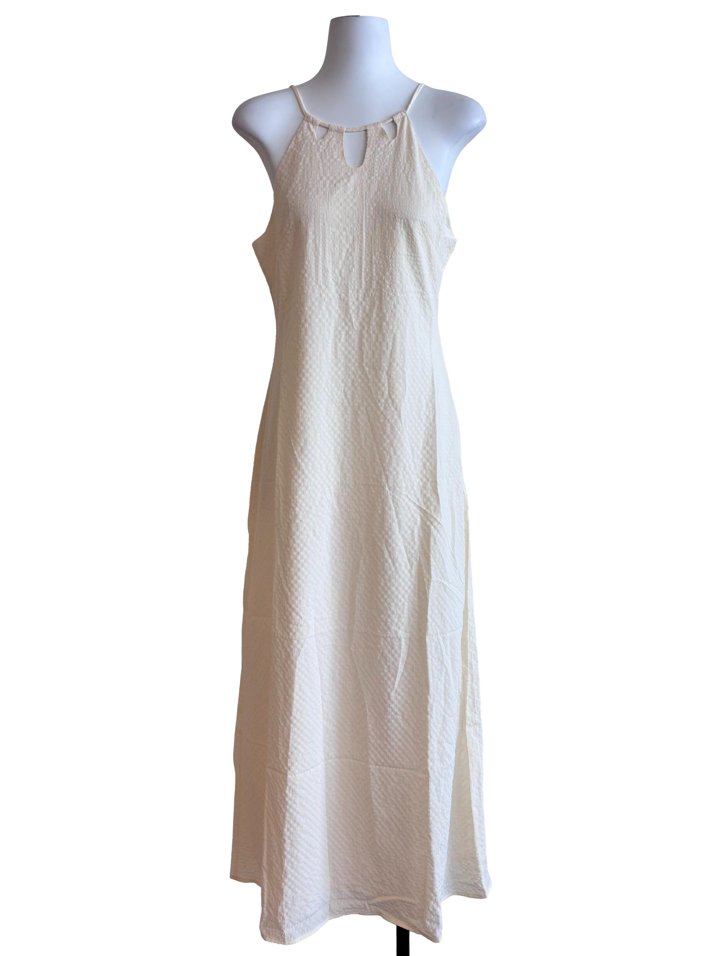 Cream Keyhole Maxi Dress