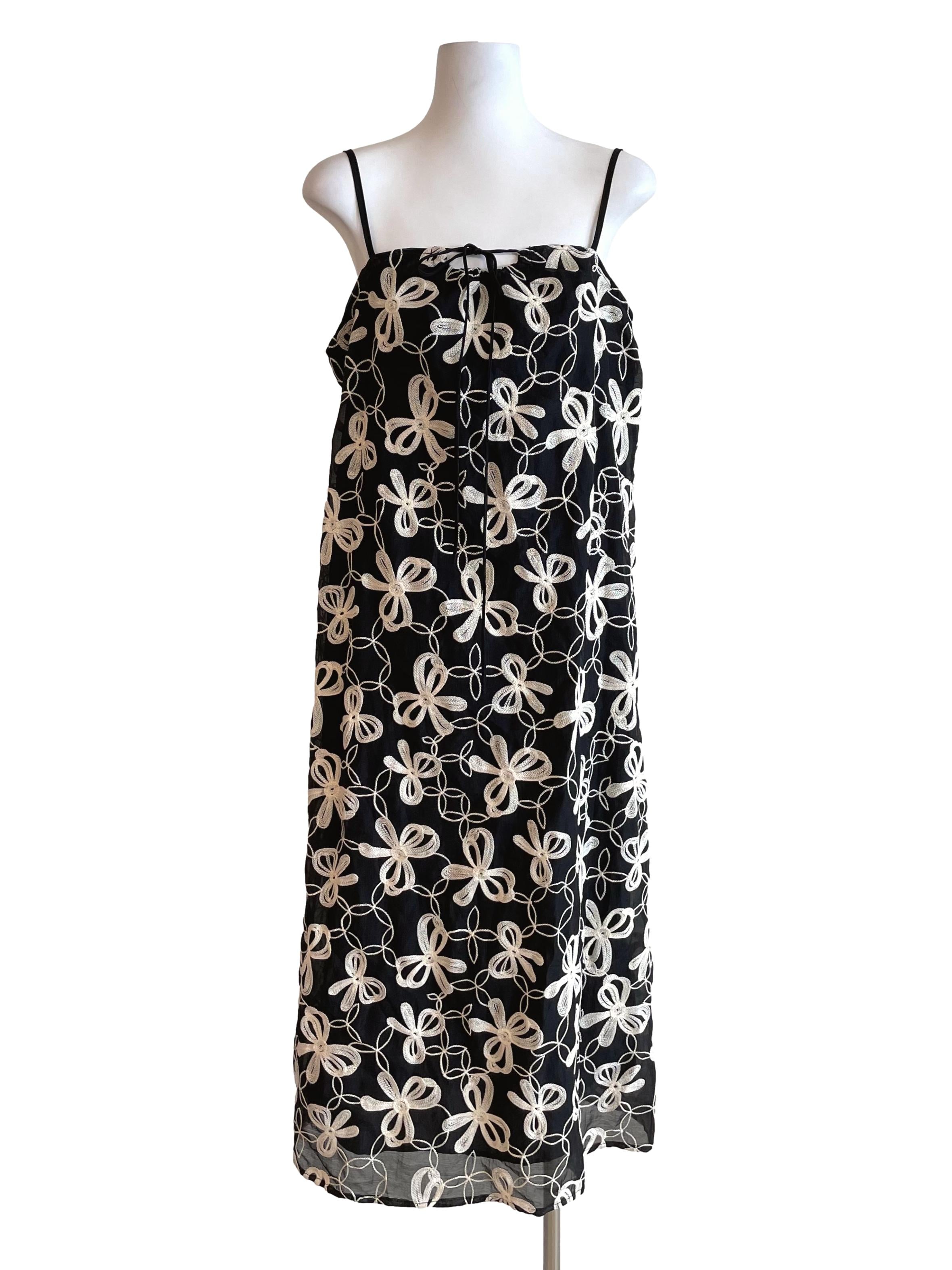 Black Bow Stitches Cami Dress