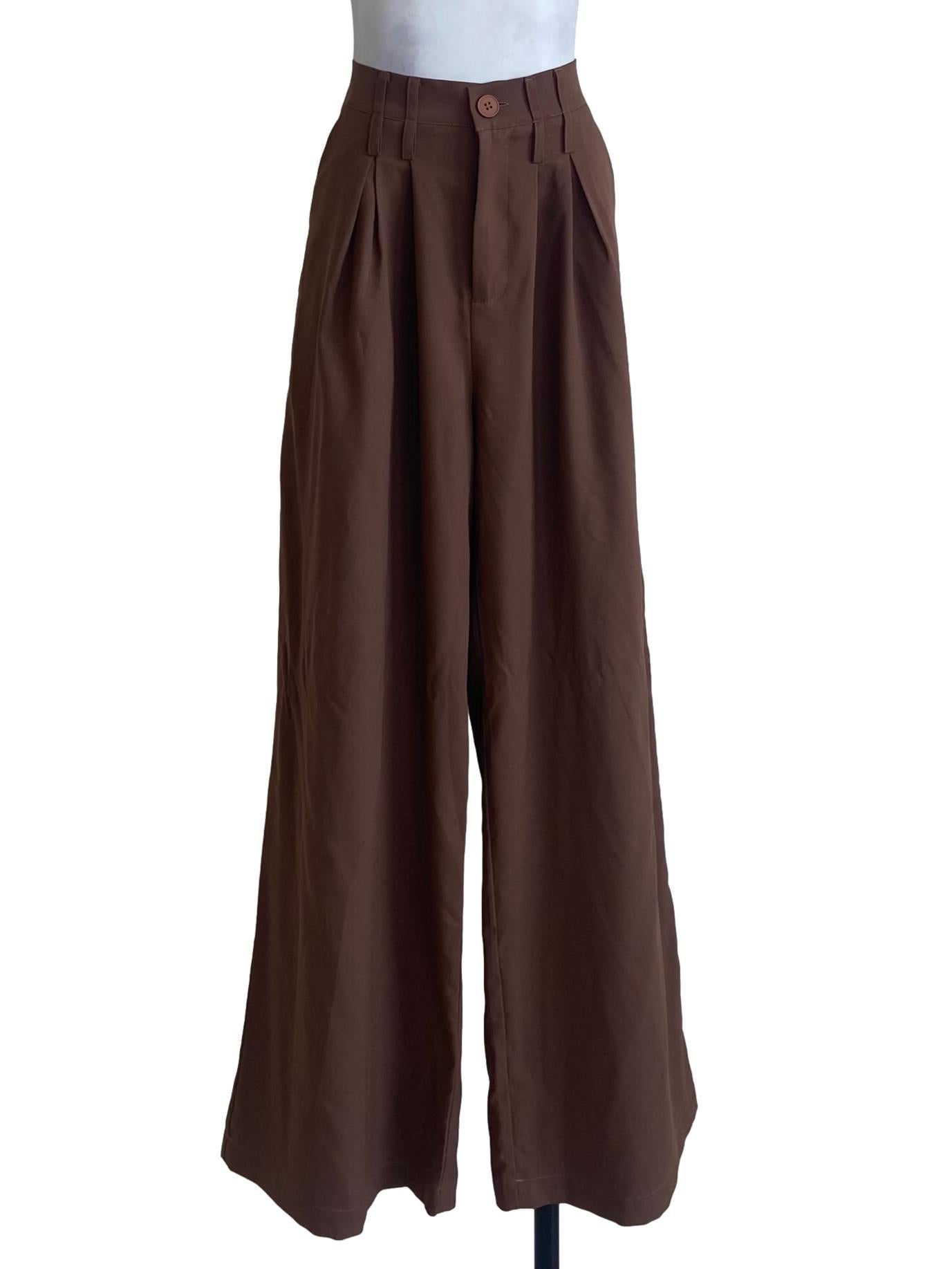 Tawny Brown Herringbone Formal Pants