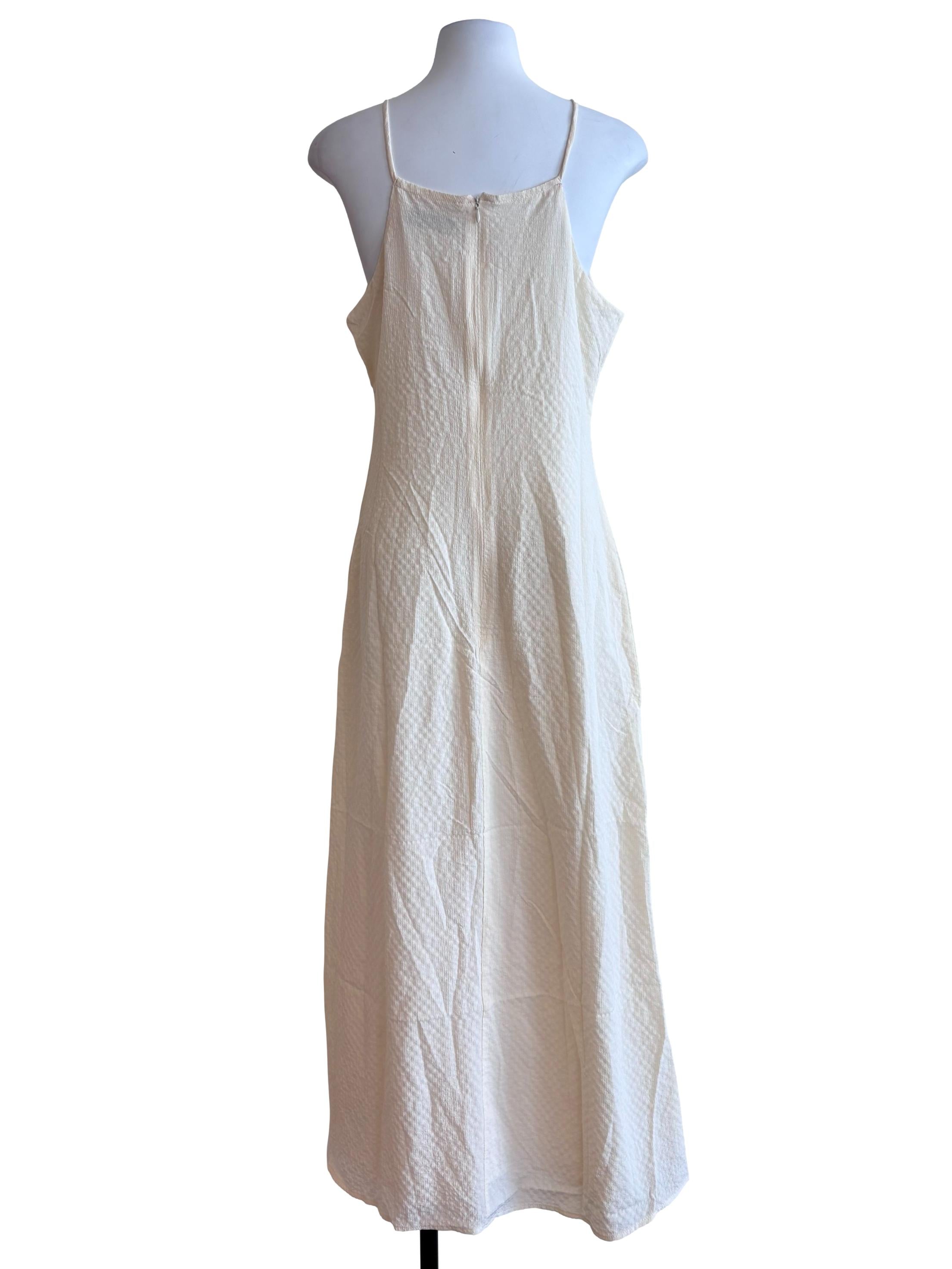 Cream Keyhole Maxi Dress