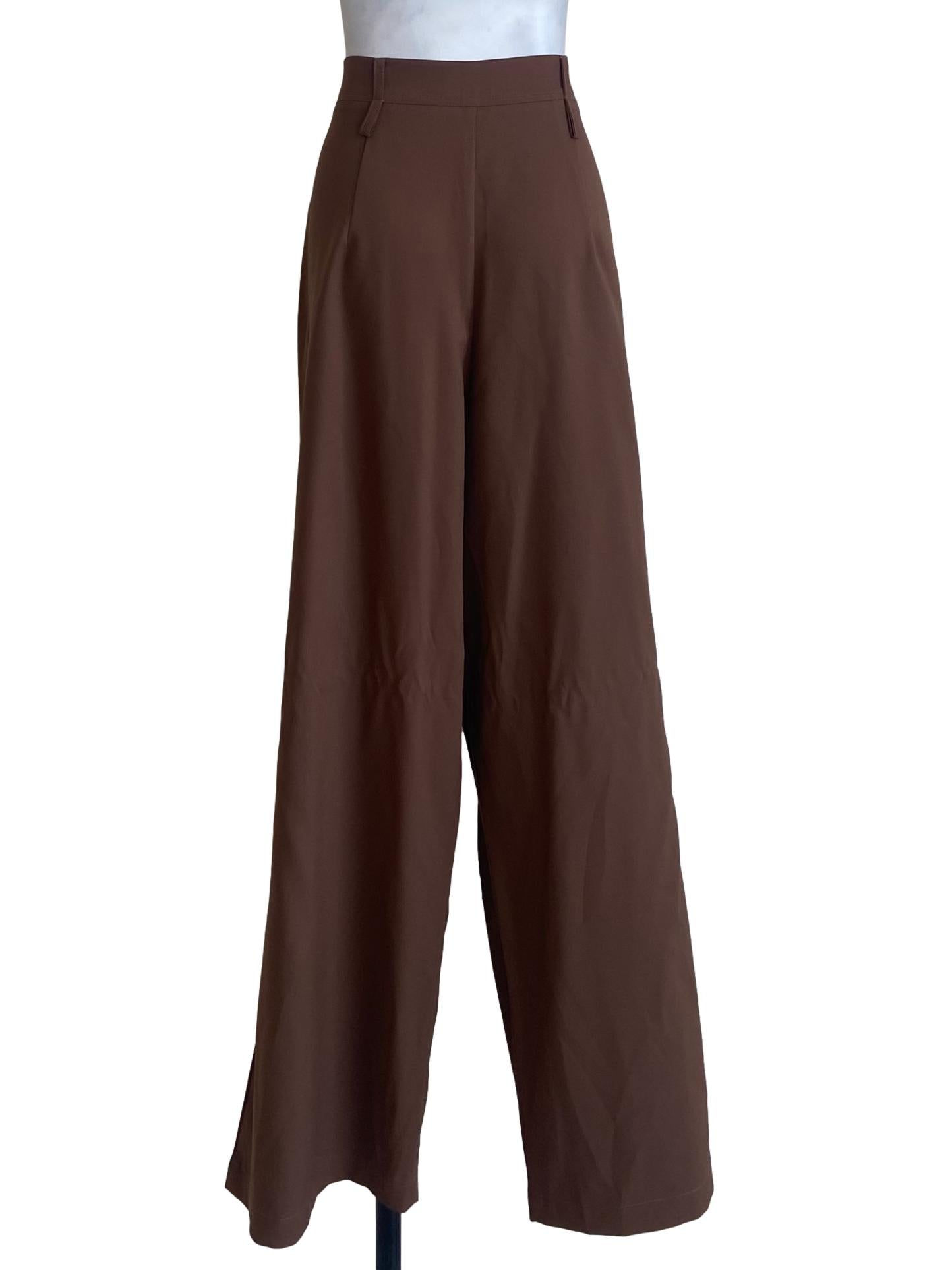 Tawny Brown Herringbone Formal Pants