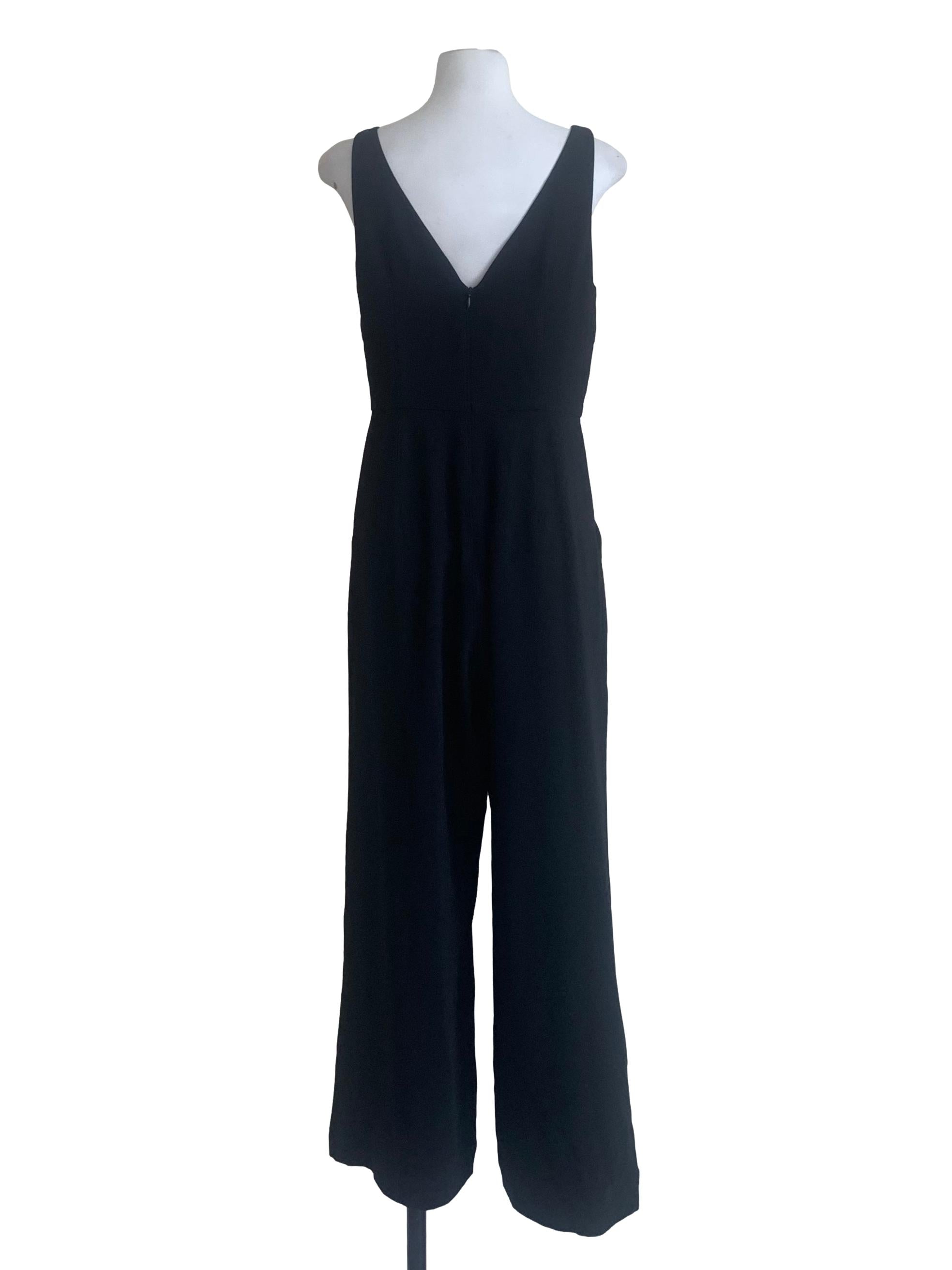 Black V-Neck Jumpsuit OSN
