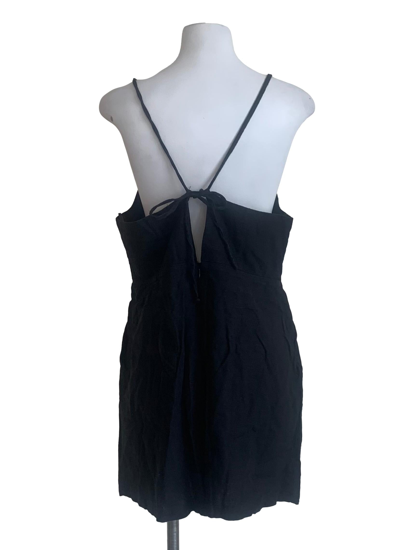 Ebony Black Spaghetti Strap Romper