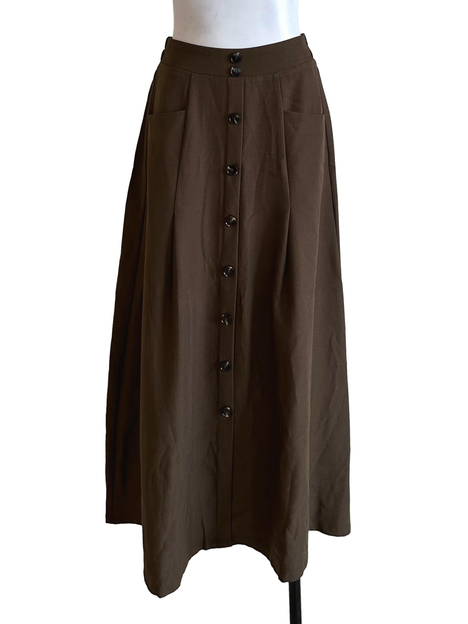 Dark Coffee Brown Skirt