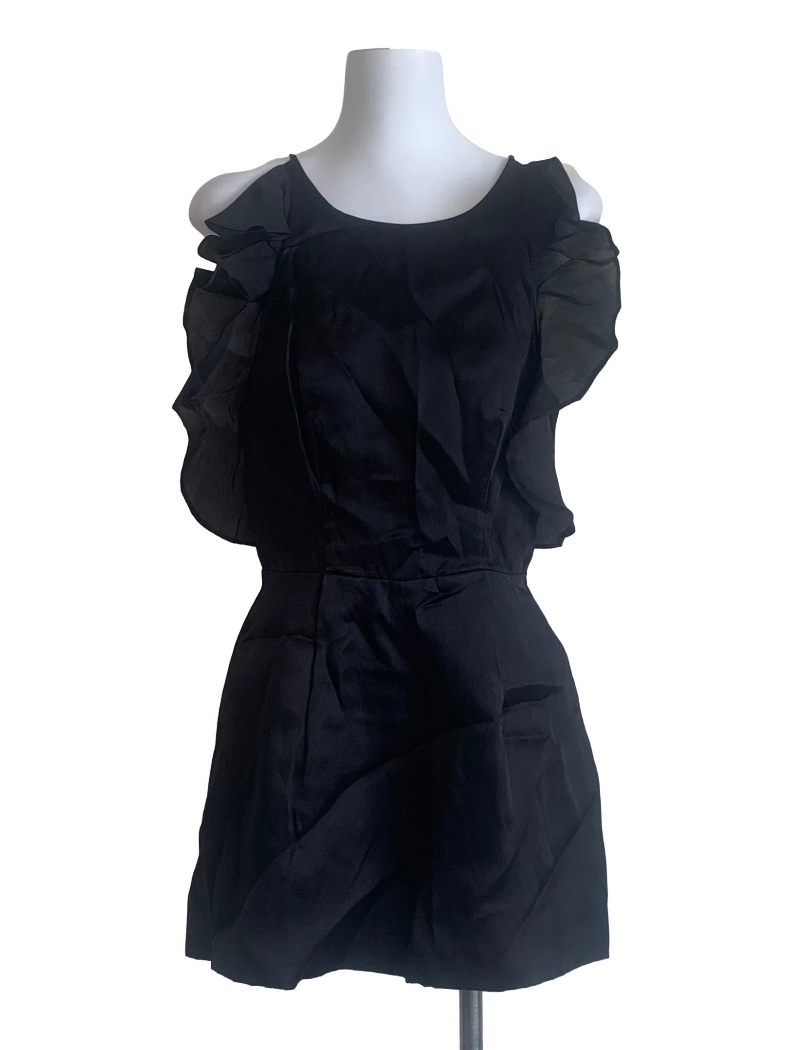 Oil Black Scoop Neck Romper