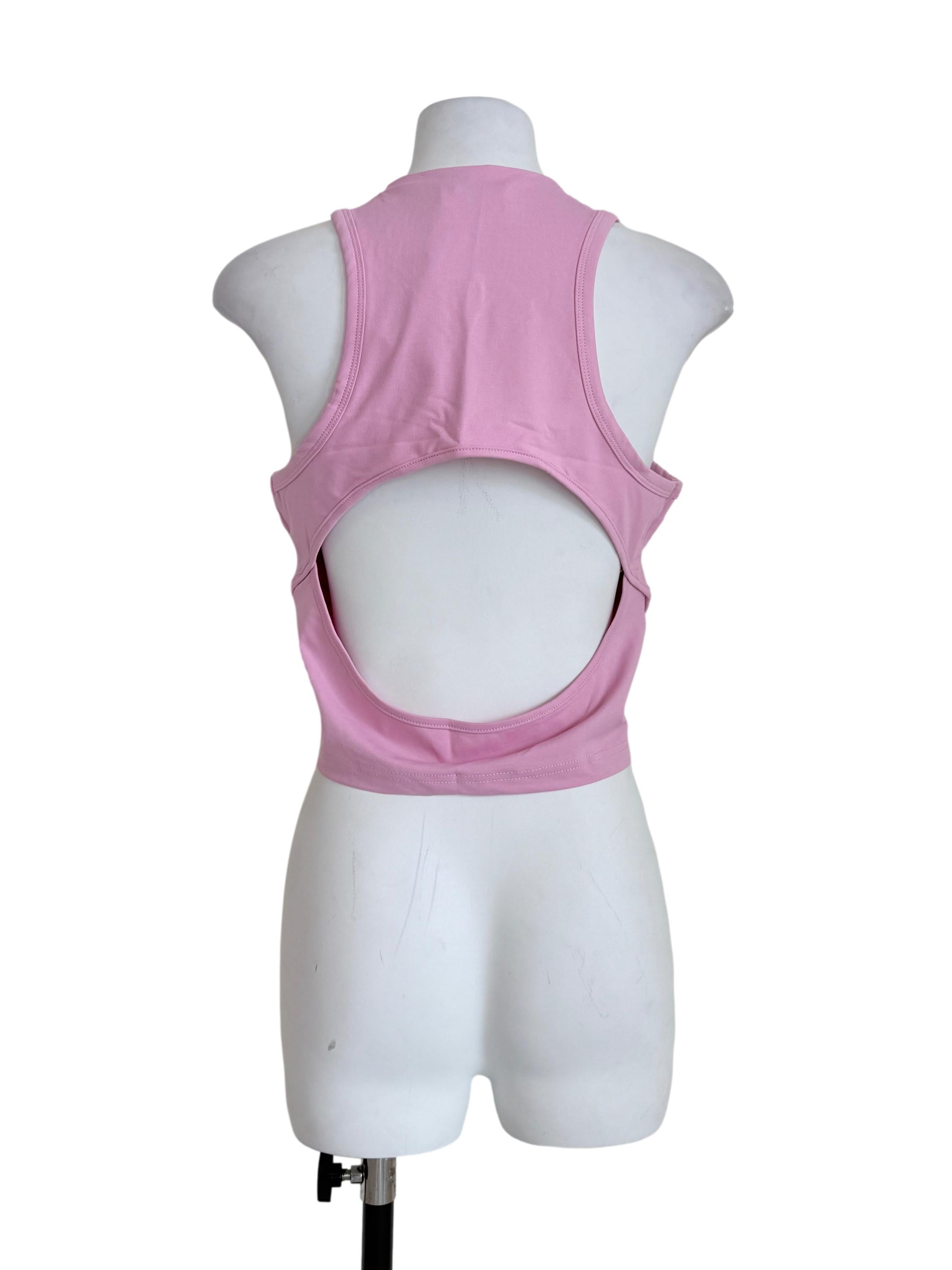 Pink Eris Zip Front Padded Top TTR
