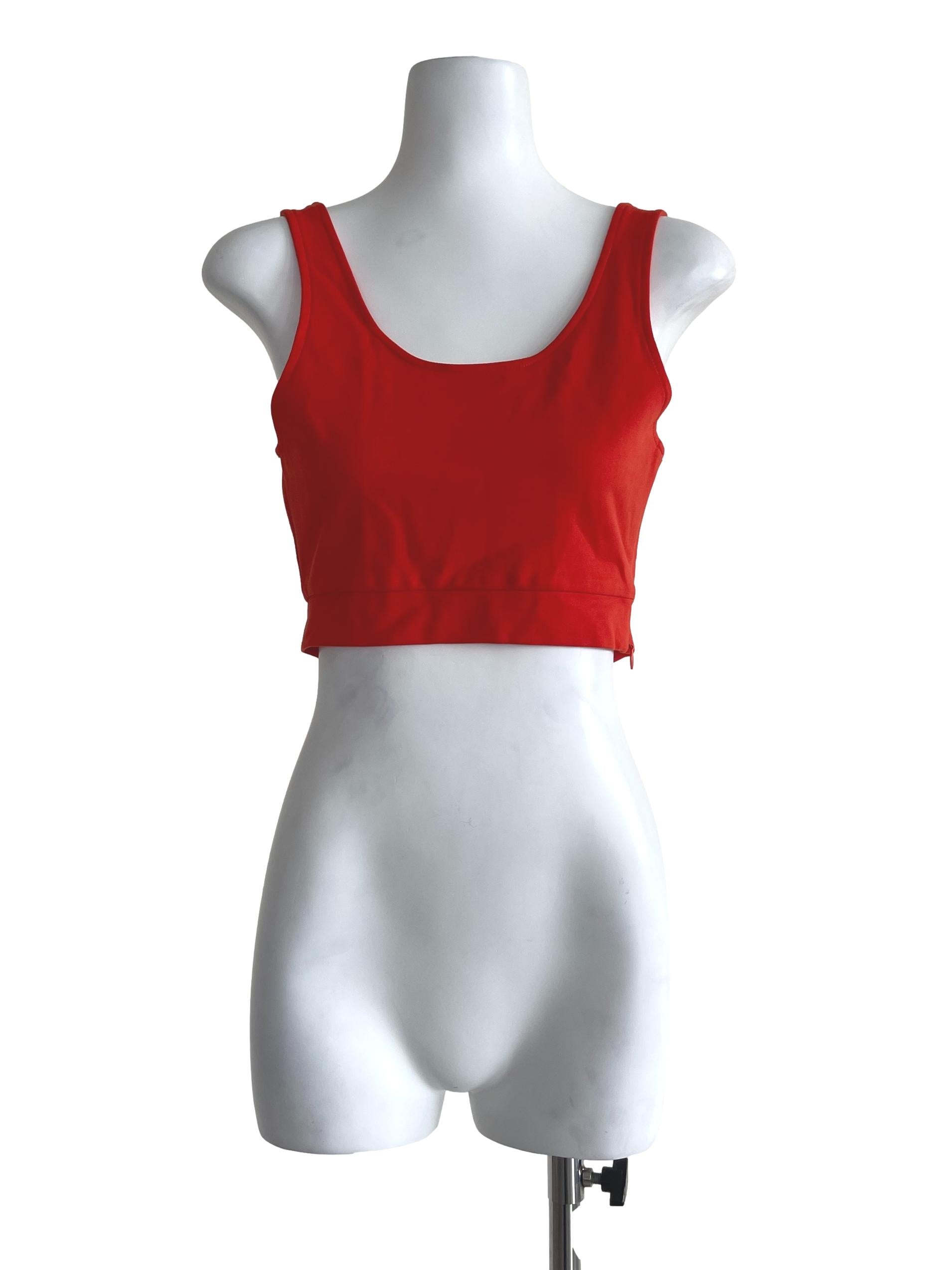 Tangerine Plain Bra Top