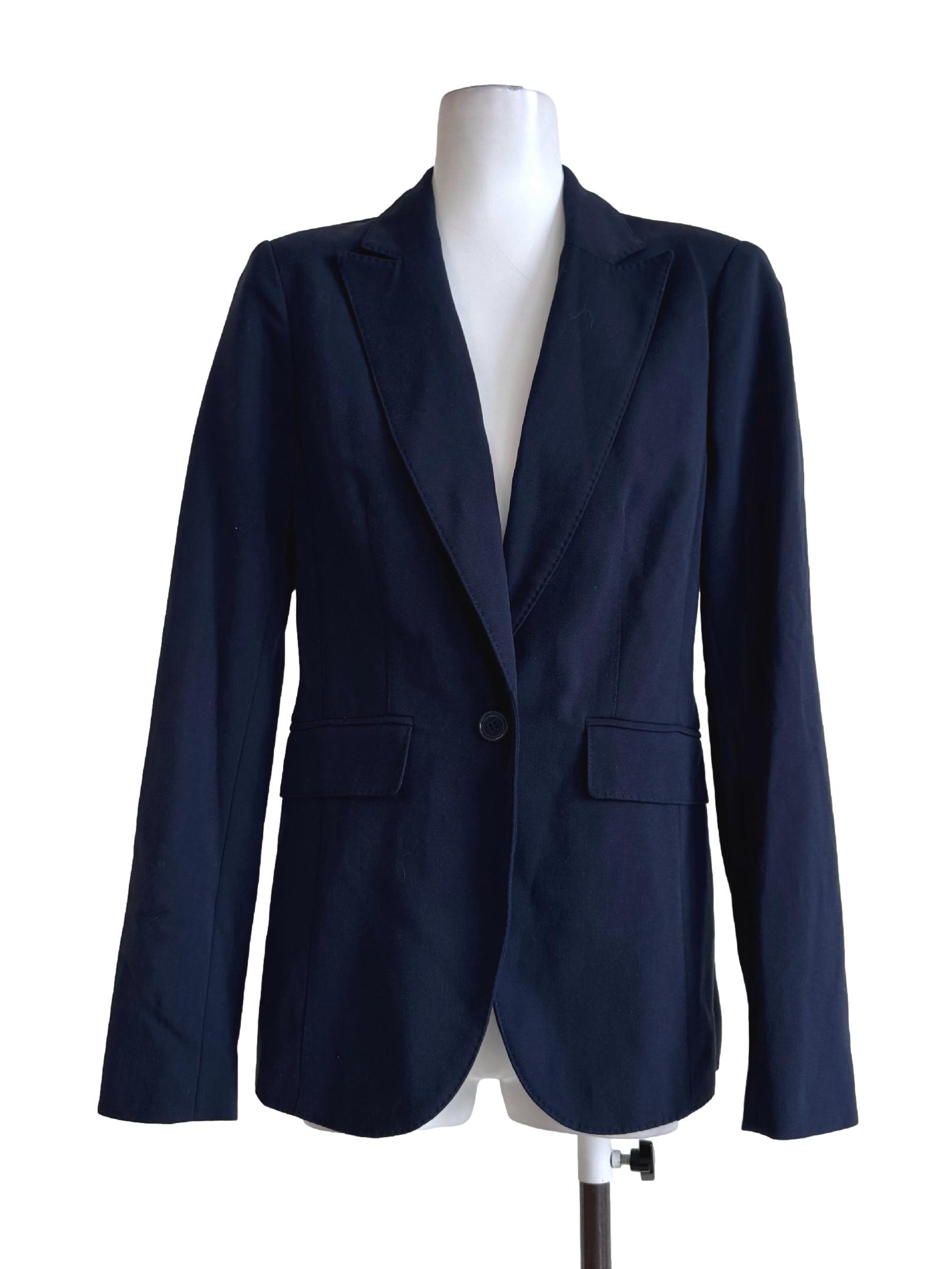 Navy Blue Long Sleeve Blazer