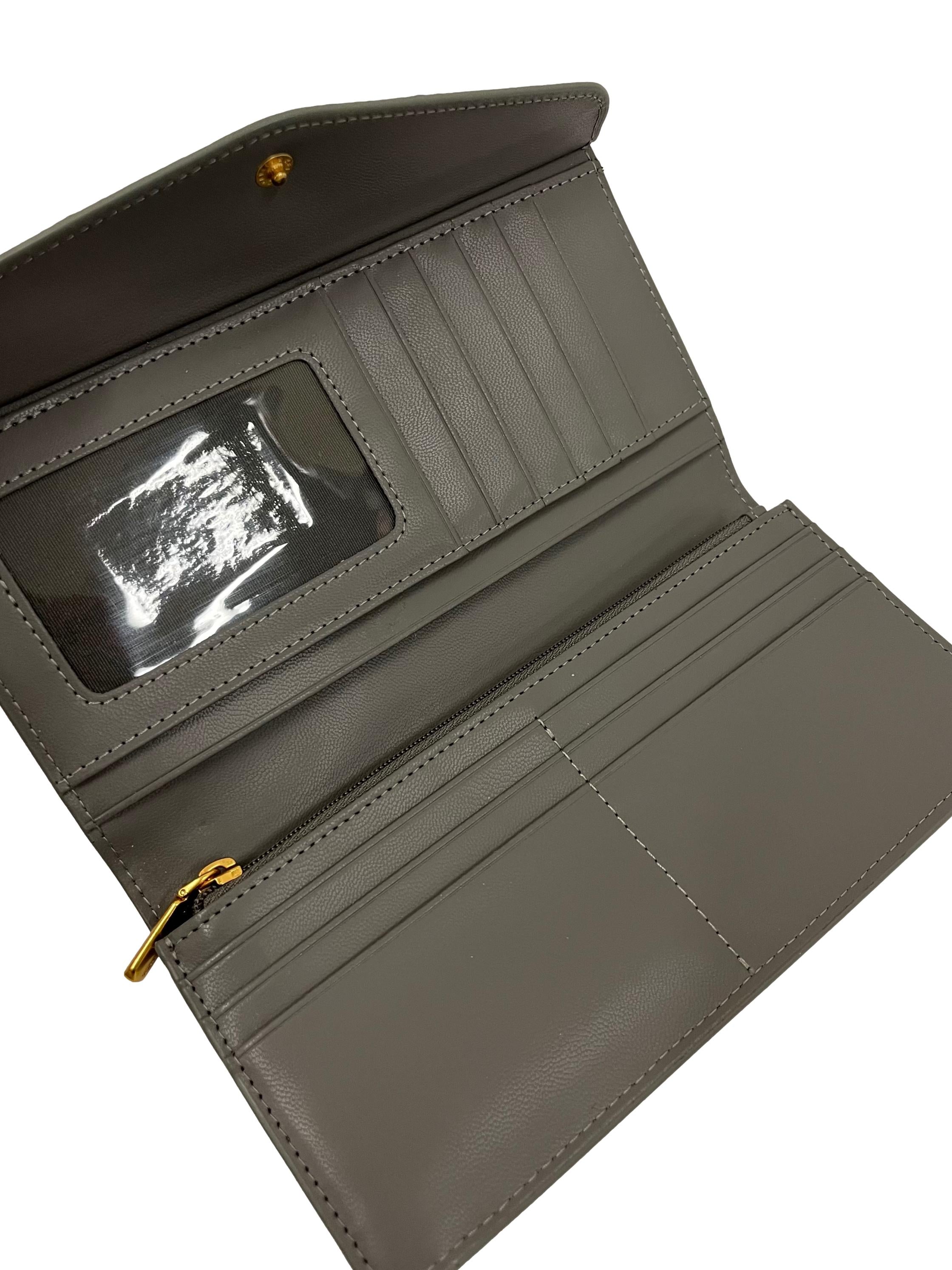 Grey Envelope Long Wallet