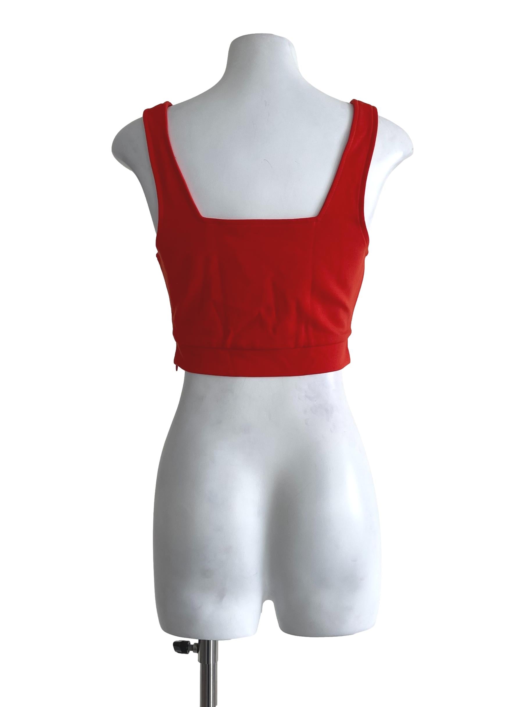 Tangerine Plain Bra Top