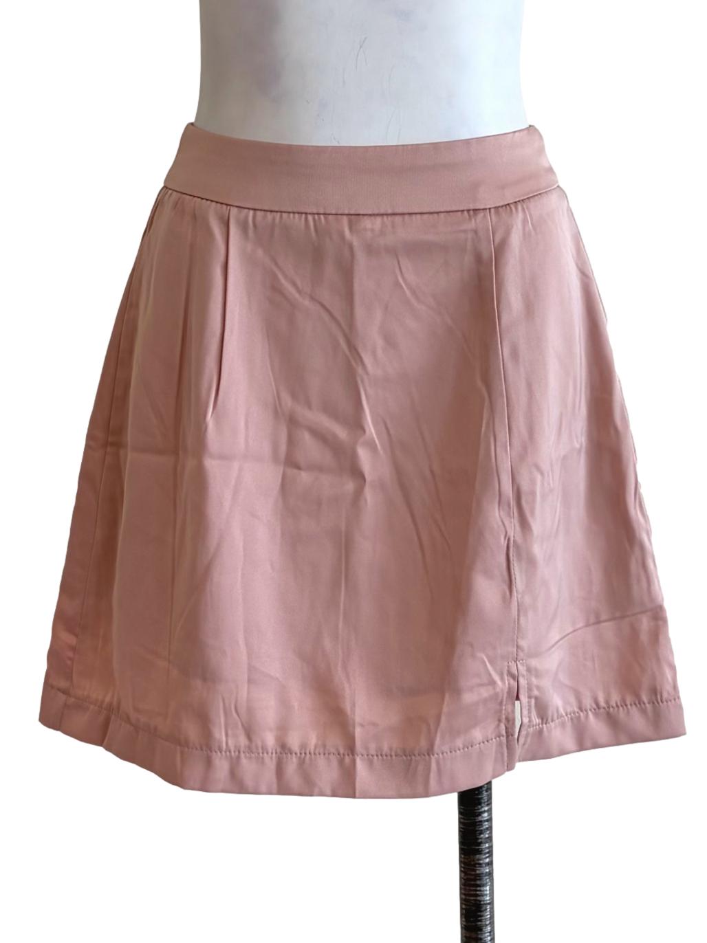 Pearl Beige Silk Pencil Skirt