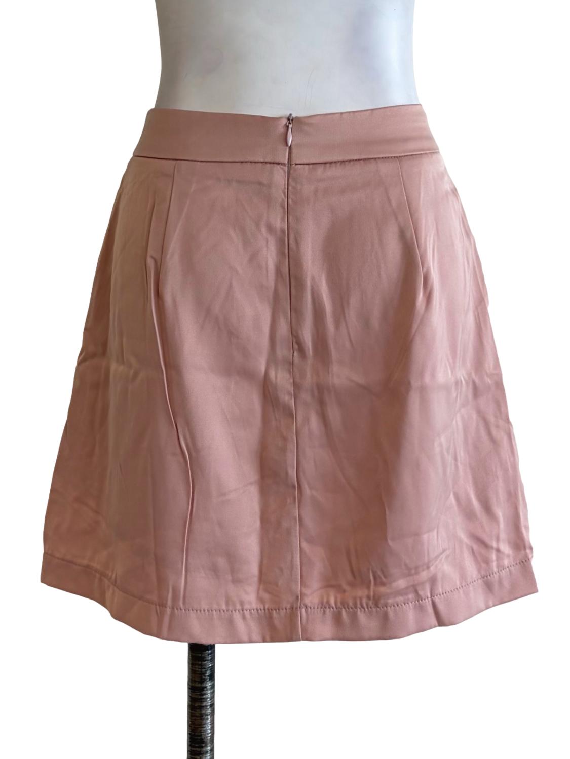 Pearl Beige Silk Pencil Skirt