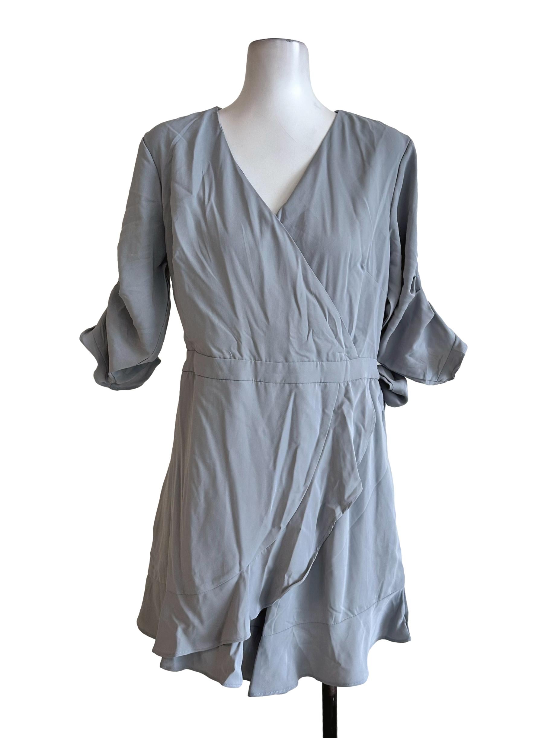 Stone Blue V Neckline Romper