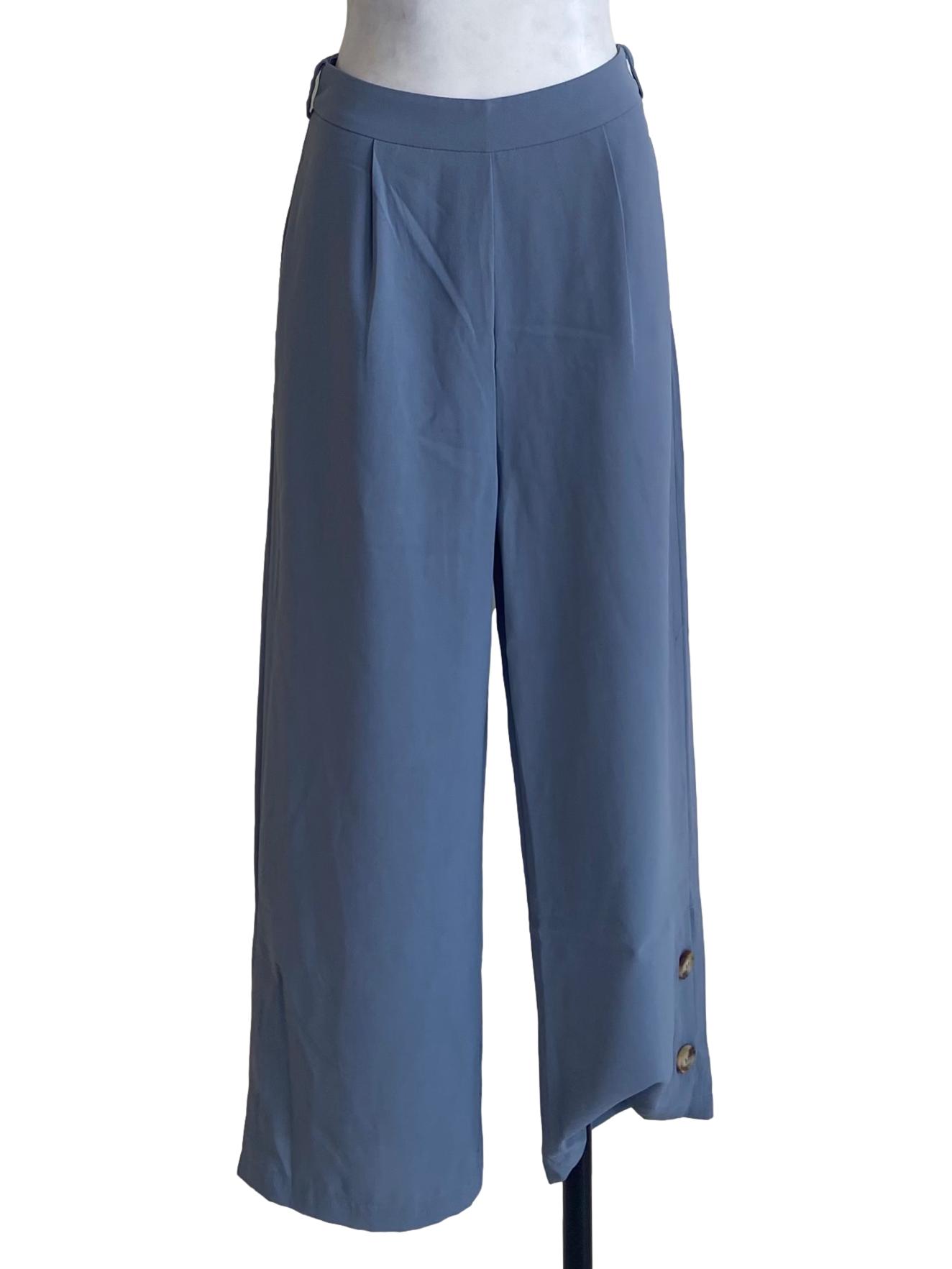Flint Grey Highwaist Slit Pants