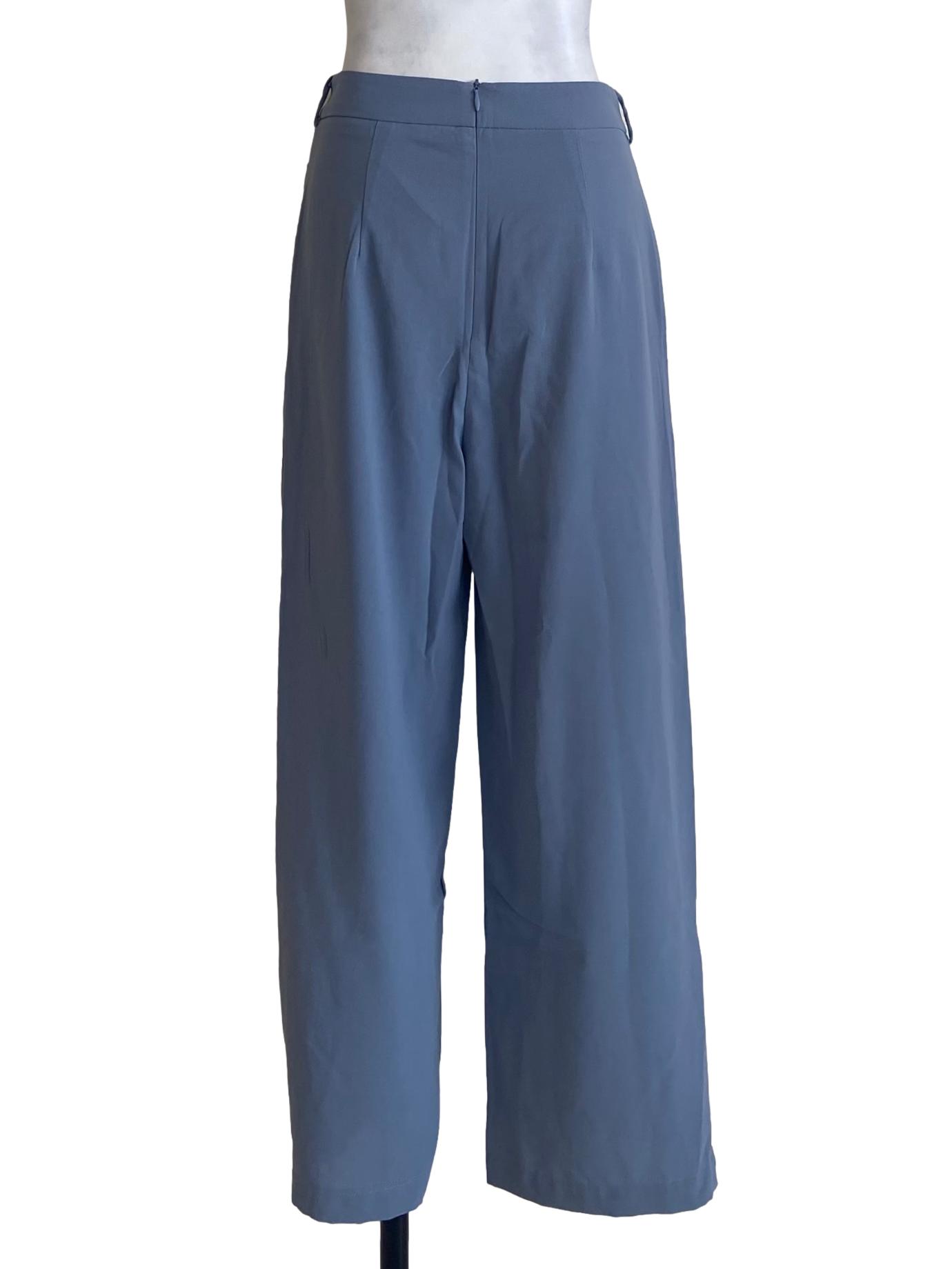Flint Grey Highwaist Slit Pants