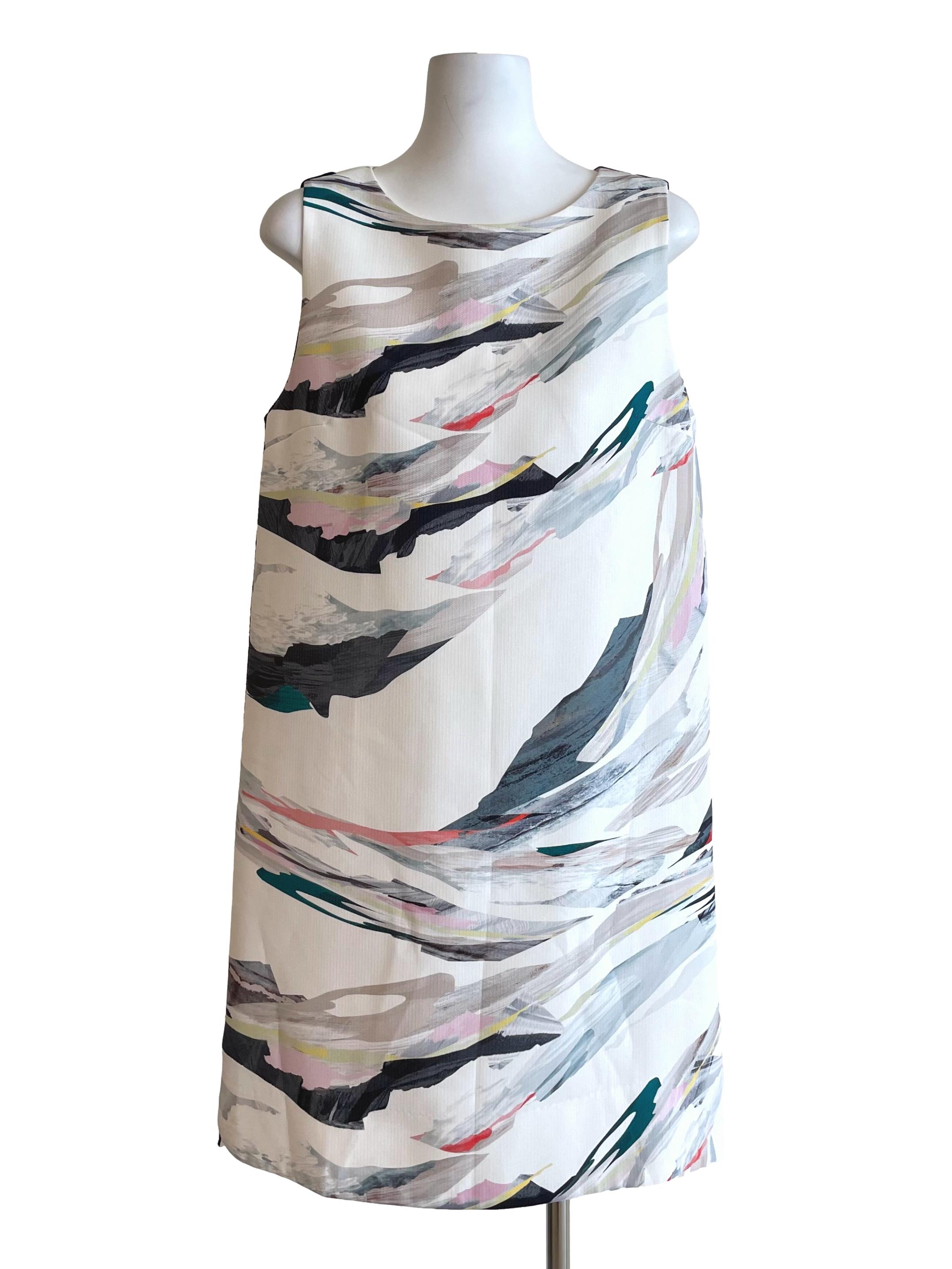 White Painting A-Line Dress