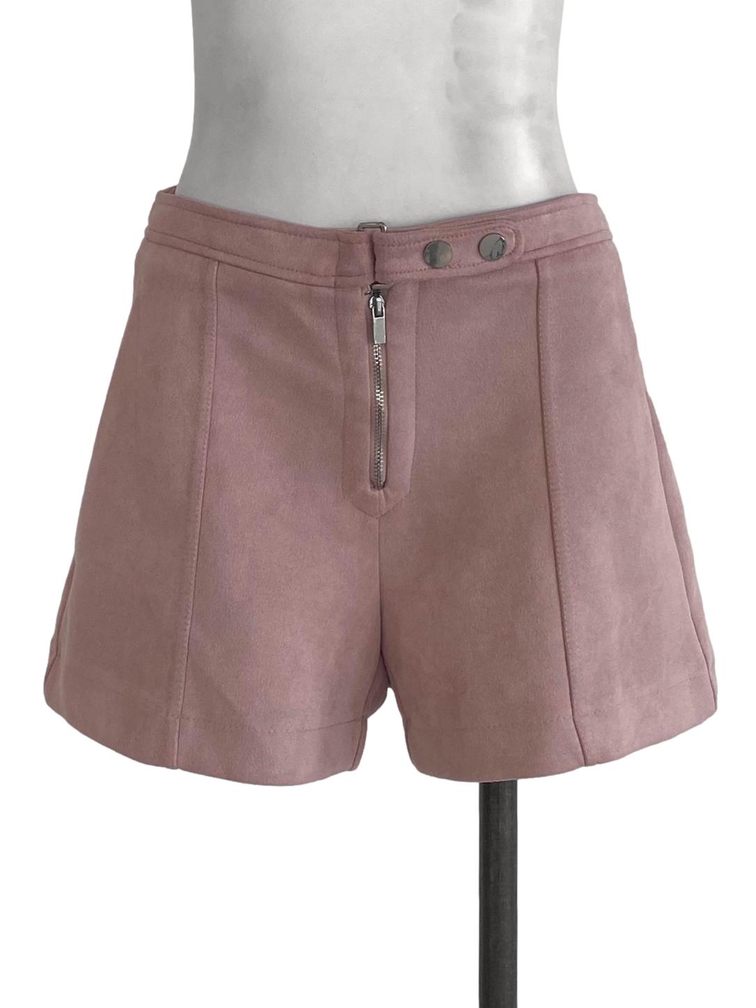 Bershka Pink Suede Shorts | REFASH