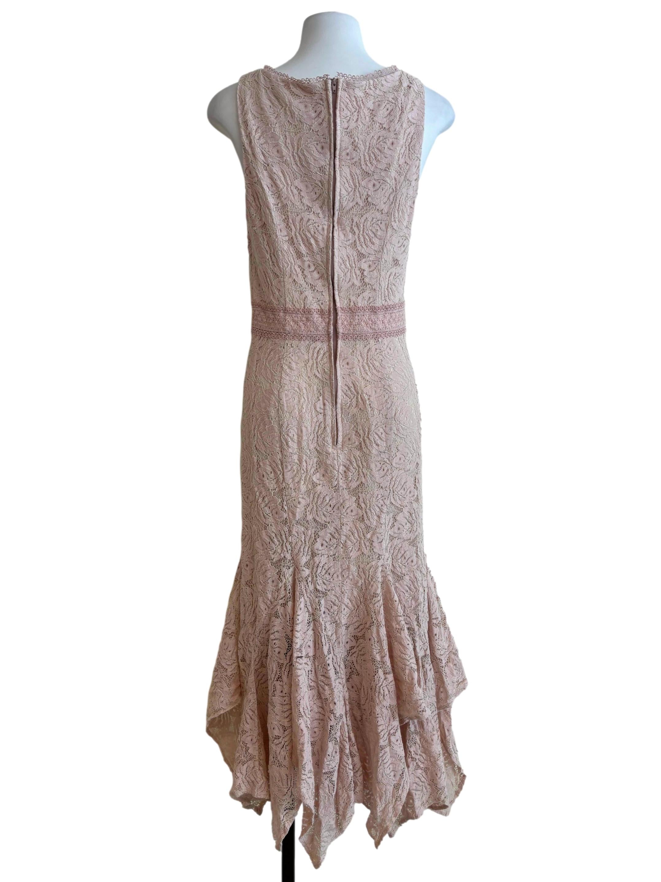 Baby Pink Sweetheart Lace Dress