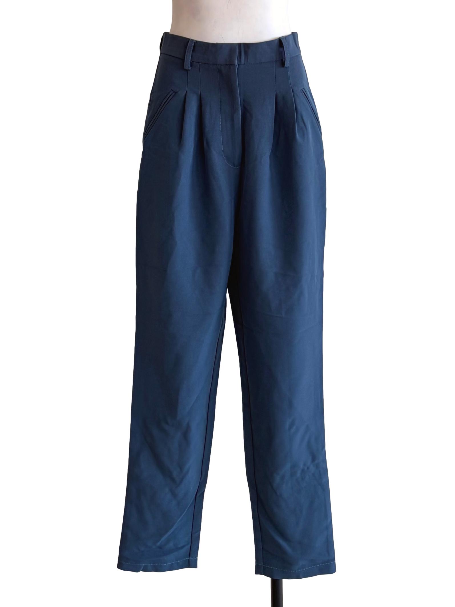 Stone Blue Straight Pants