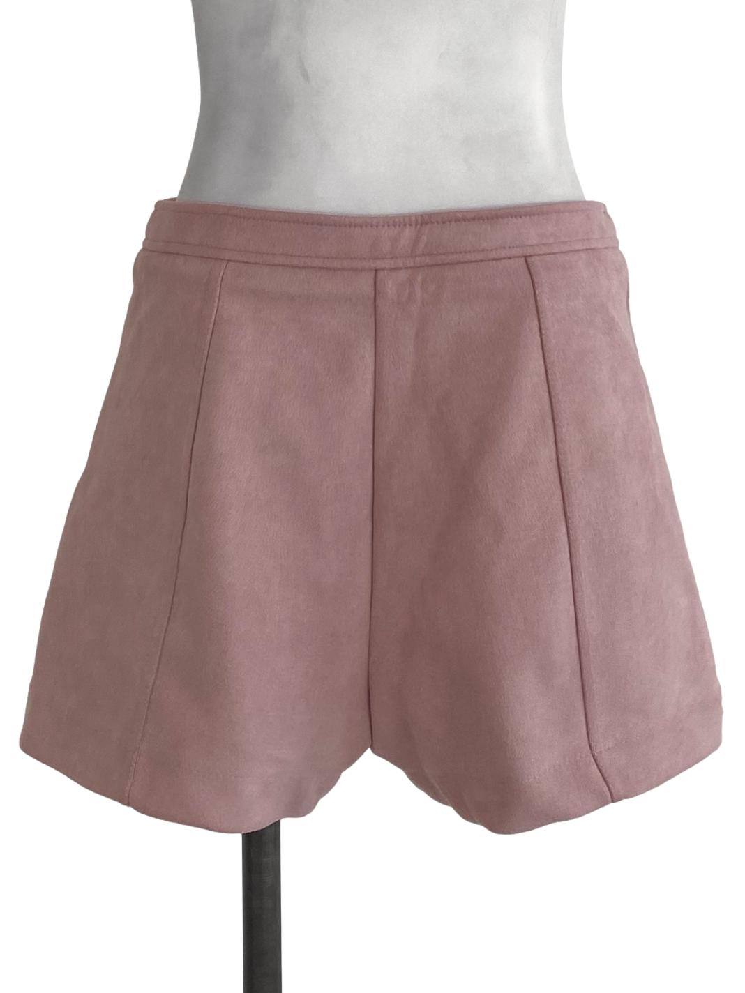 Bershka Pink Suede Shorts | REFASH