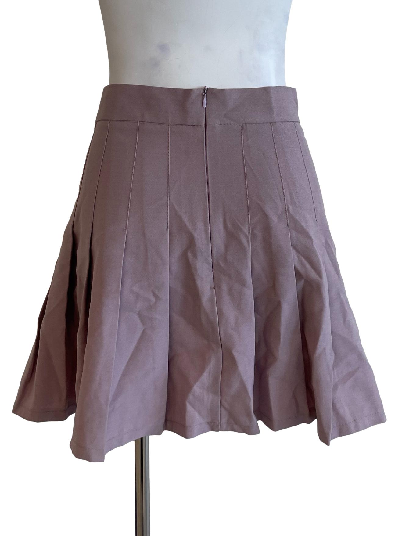 Lavender Purple Box Pleated Skirts TEM