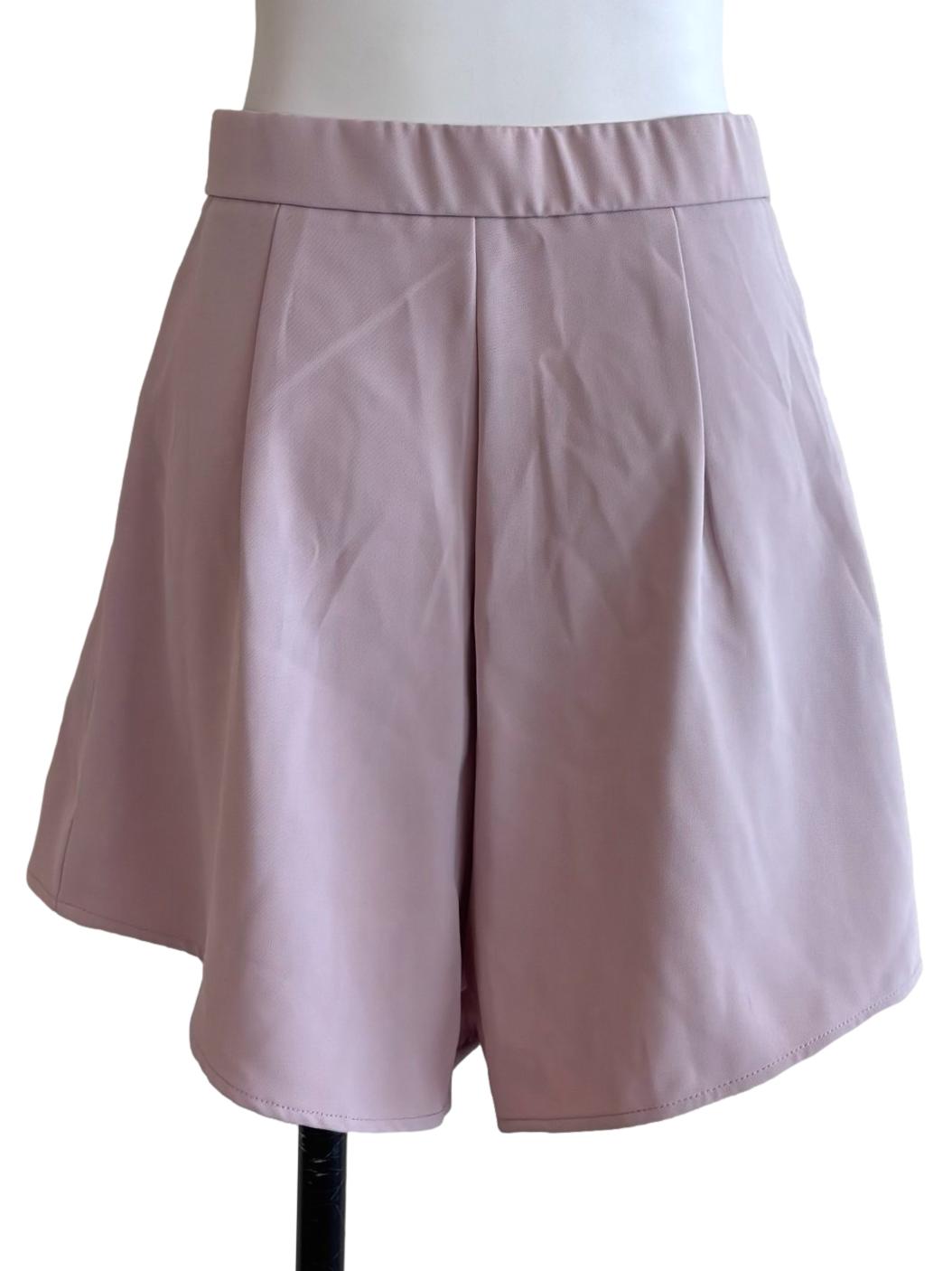 Dusty Pink Pleated Shorts