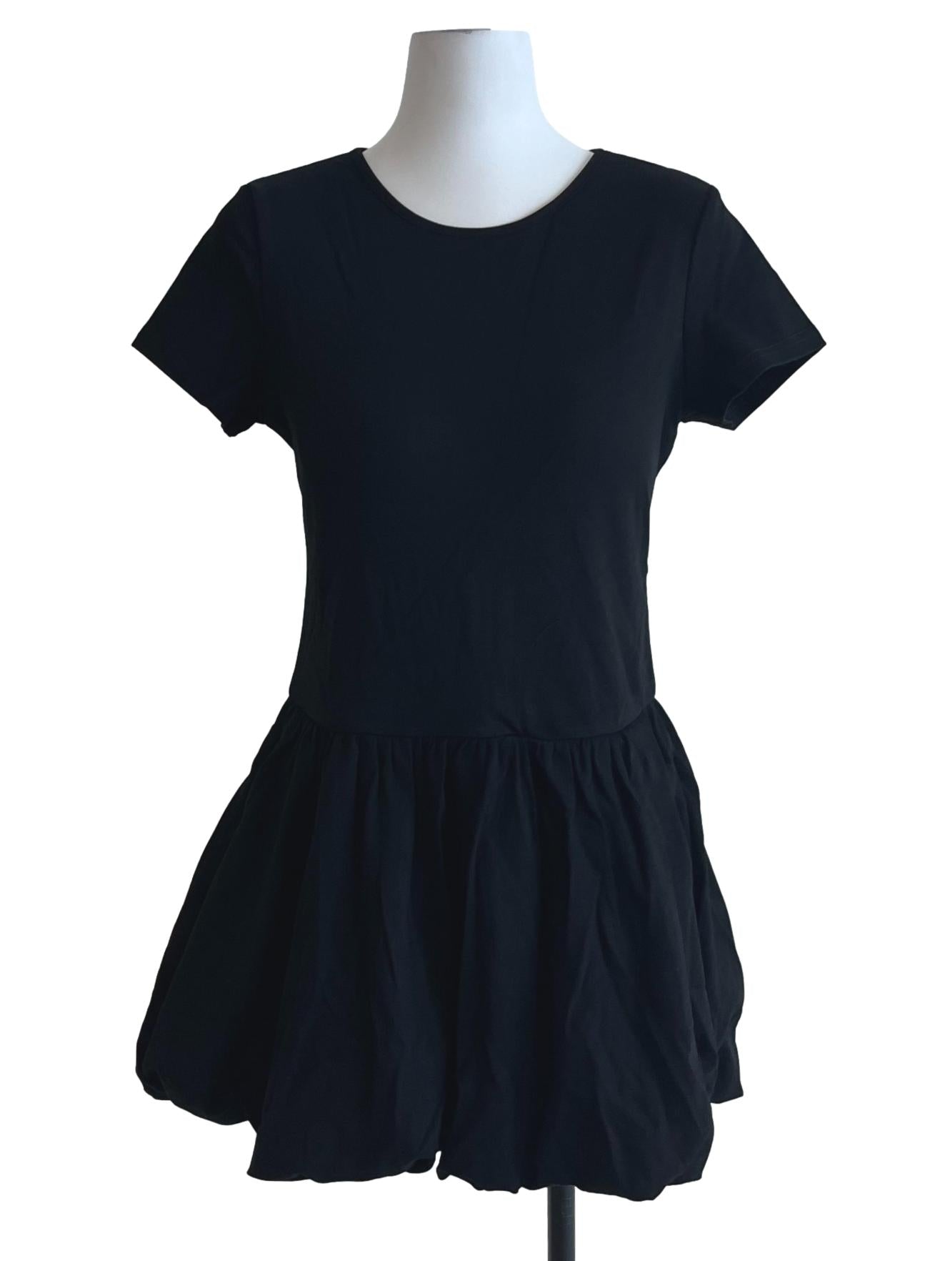 Black Jewel Neckline Empire Dress