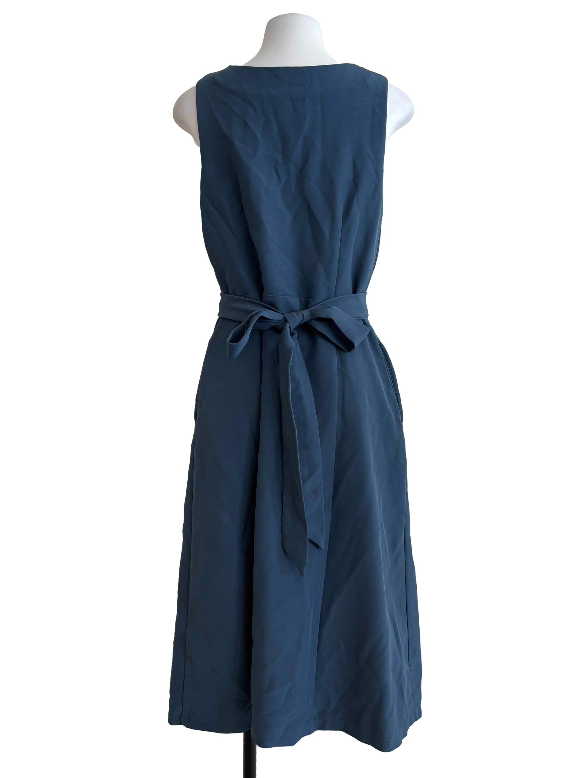 Aegean Blue Buttoned Dress