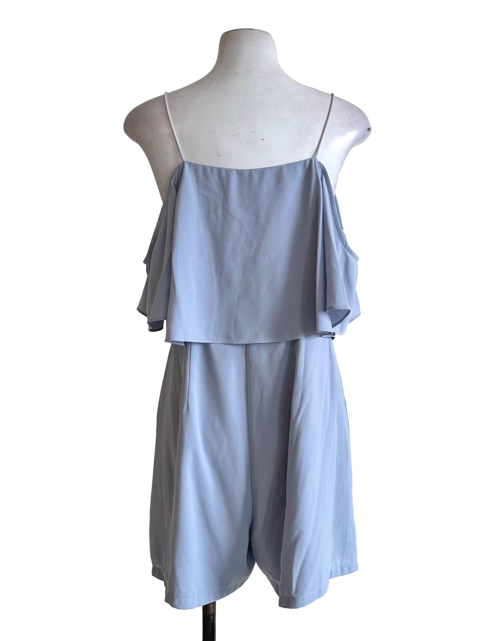 Powder Blue Cape Romper LB